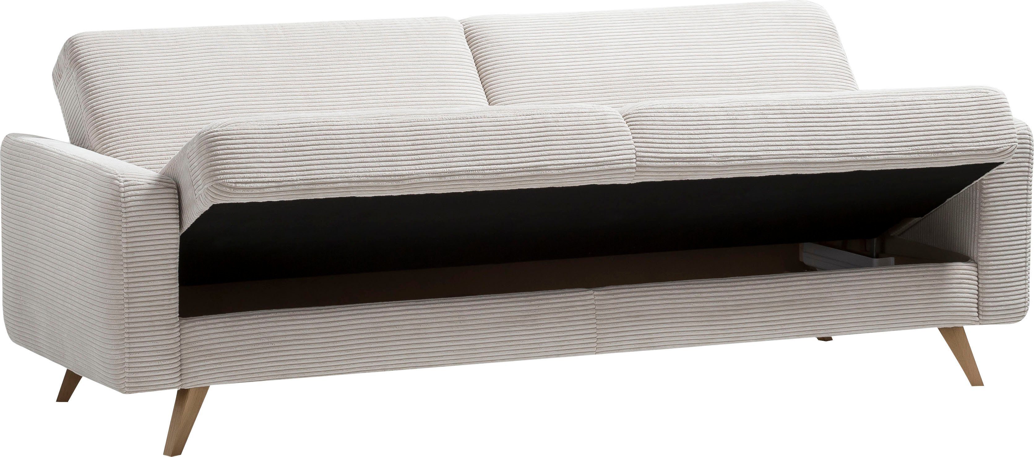 exxpo - sofa fashion 3-zitsbank Samso, elegant en comfortabel, actuele cord bekleding, kantelbank