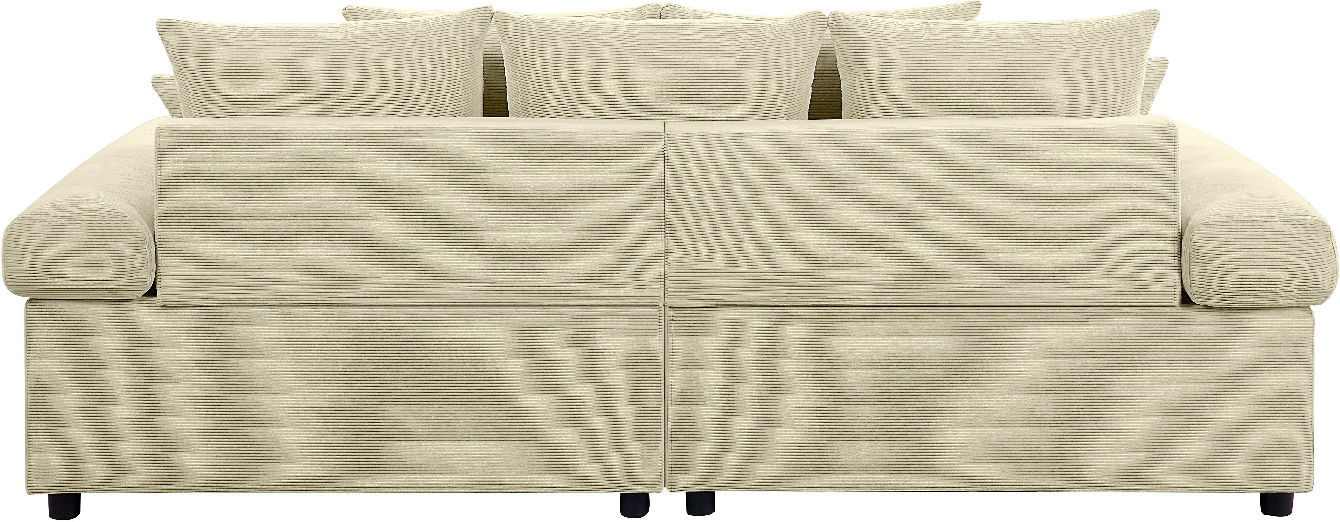 ATLANTIC home collection Megabank Bjoern met cordbekleding, xxl-zitoppervlak, met binnenvering, vrij plaatsbaar