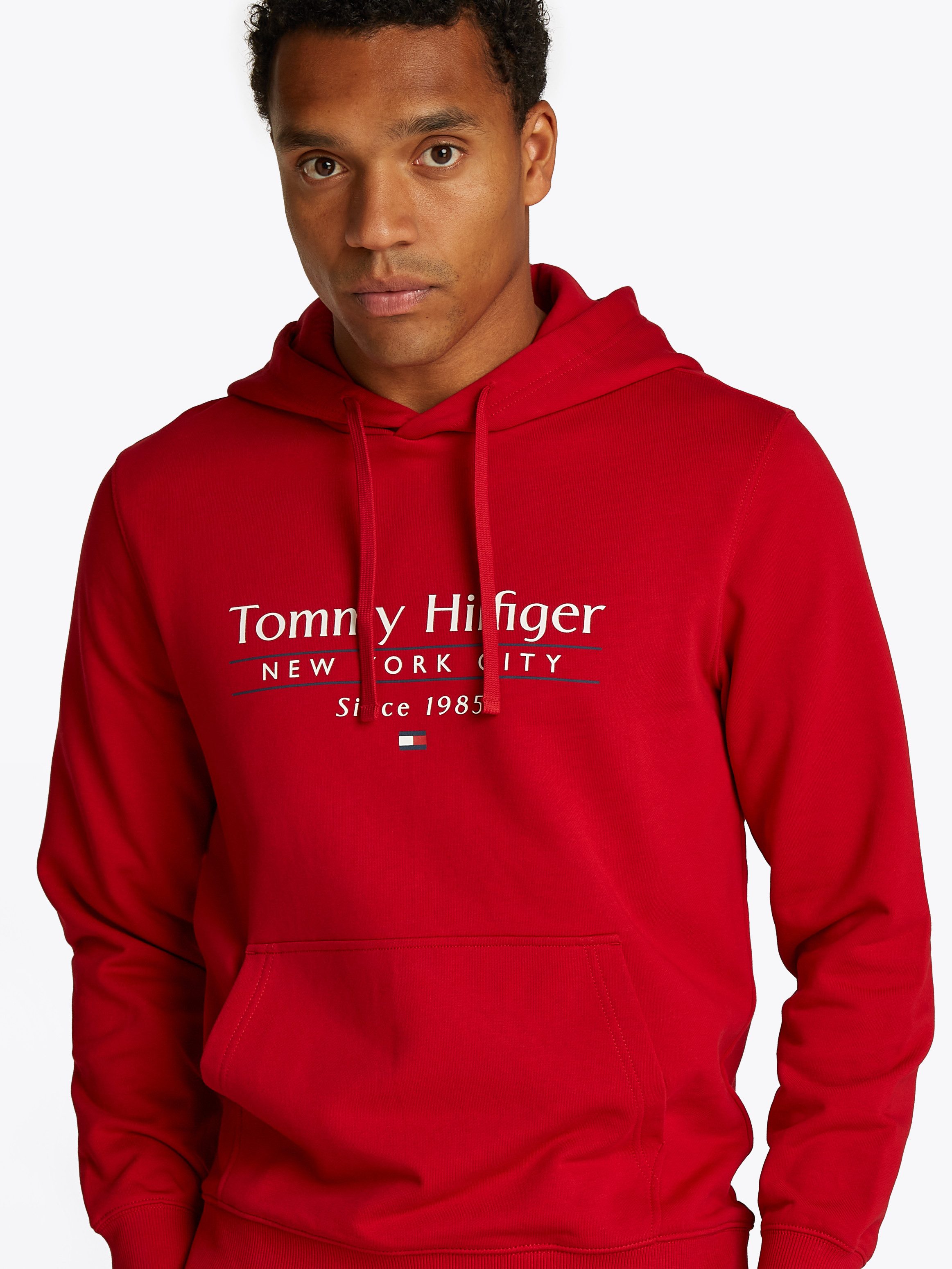 Tommy Hilfiger Hoodie HILFIGER CENTER STACK HOODY met grote meerkleurige print
