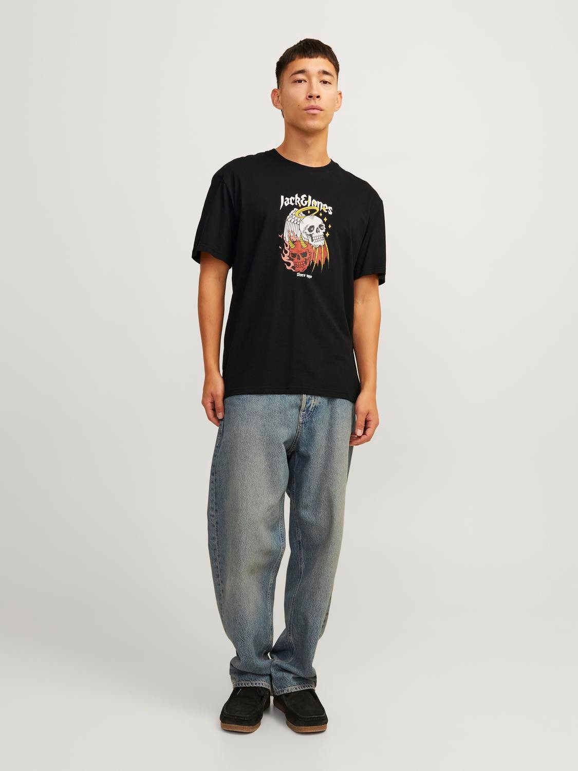 Jack & Jones Shirt met ronde hals JORSEVEN SKULL TEE SS CREW NECK SN