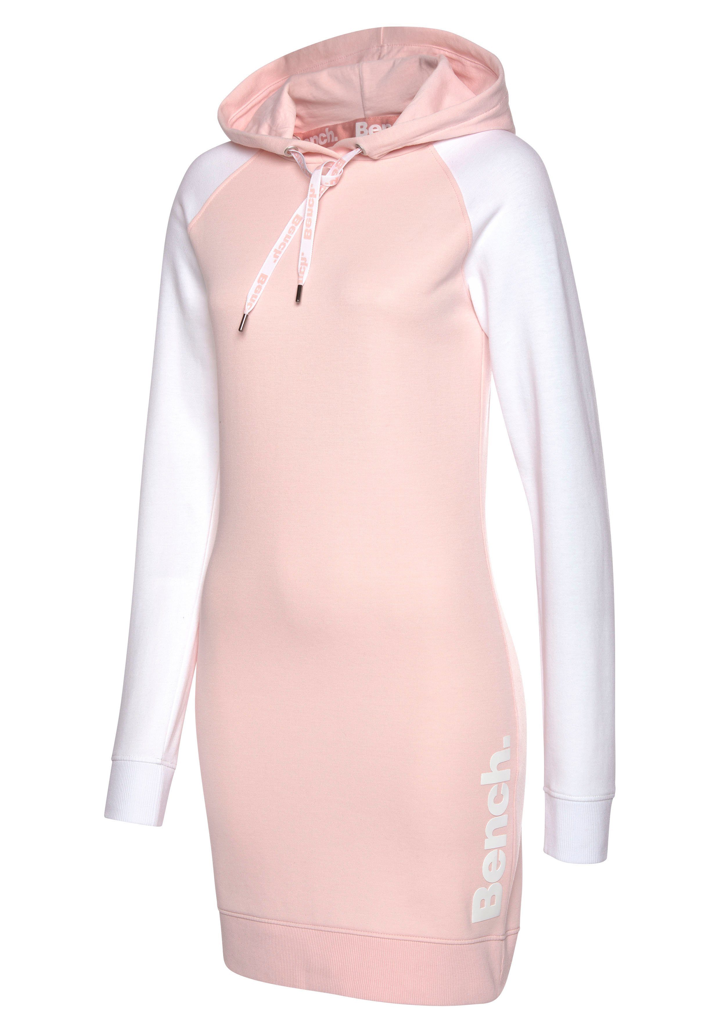 Bench. Loungewear Sweatjurk met capuchon en contrastkleurige mouwen