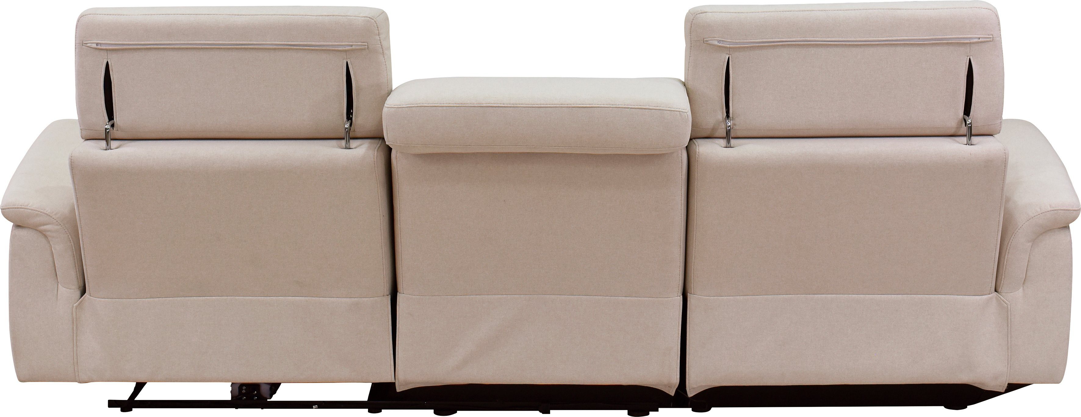 Places of Style Hoekbank Pareli, L-model, 259 cm, met récamier, echt leer, imitatieleer, weefstof