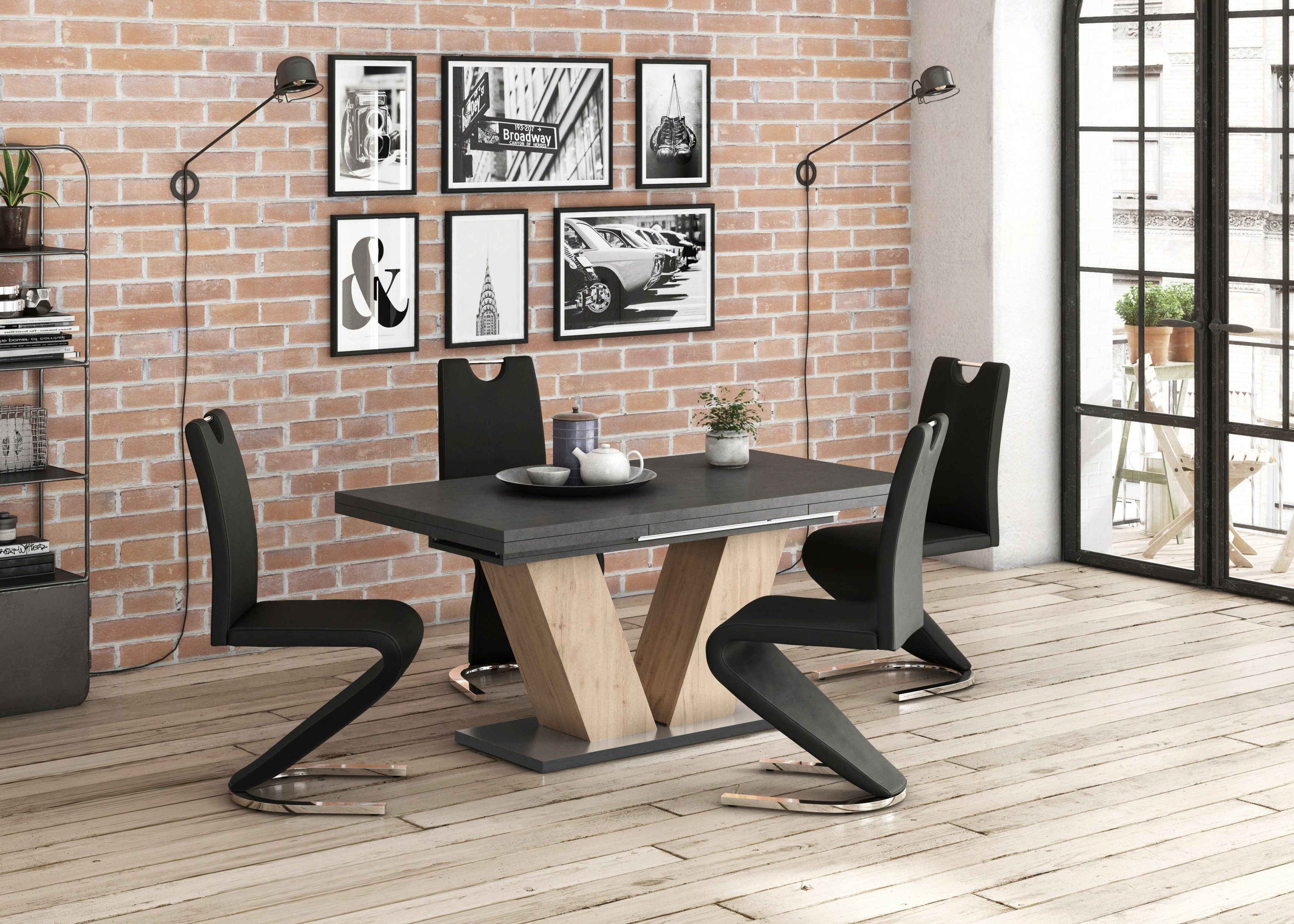 Mäusbacher Eettafel Comfort tafel TOPSELLER! Mäusbacher eettafel met V-frame en voetplaat. Breedte 180-280