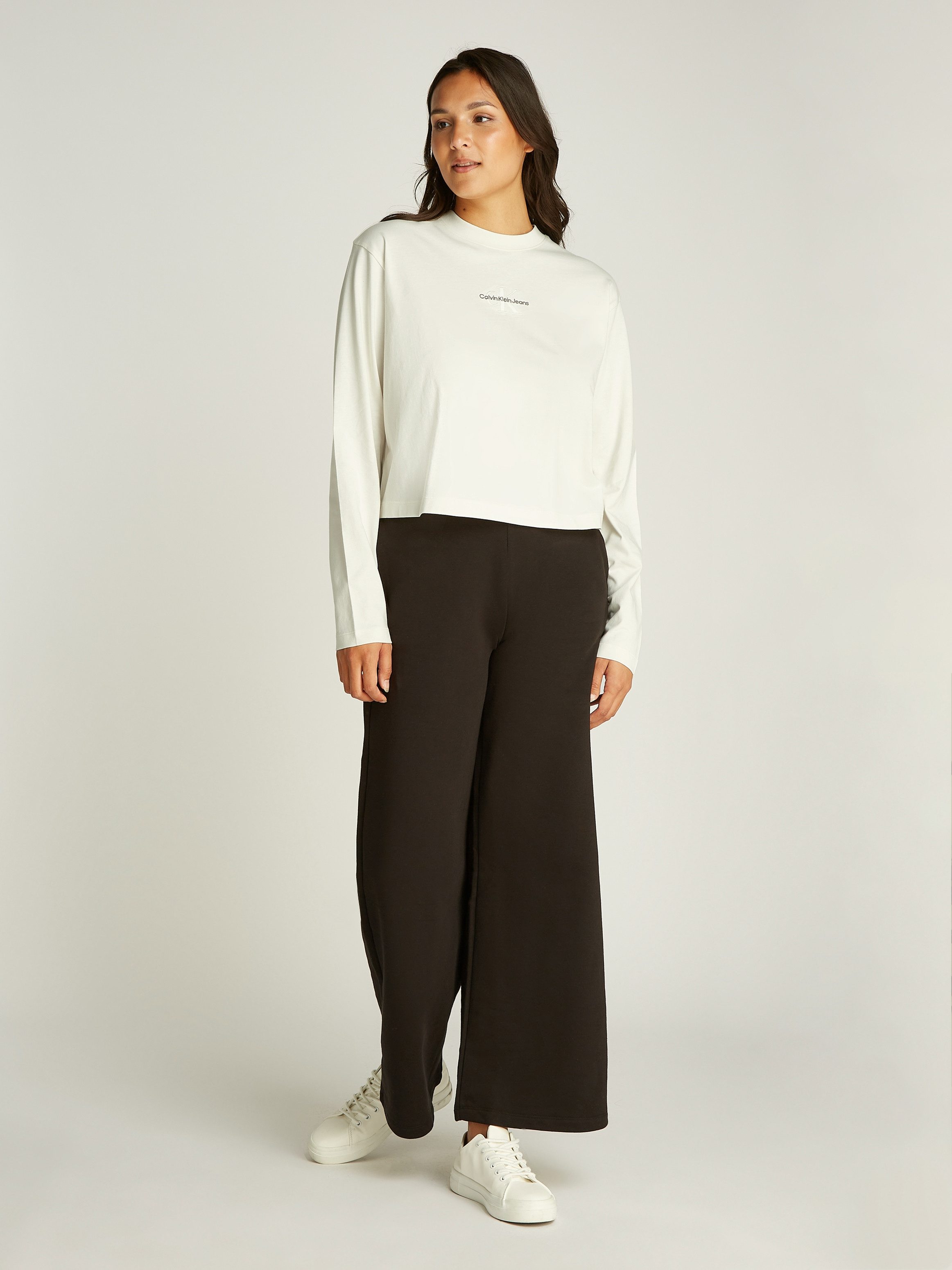 Calvin Klein Shirt met lange mouwen MONOLOGO LOOSE LS TEE