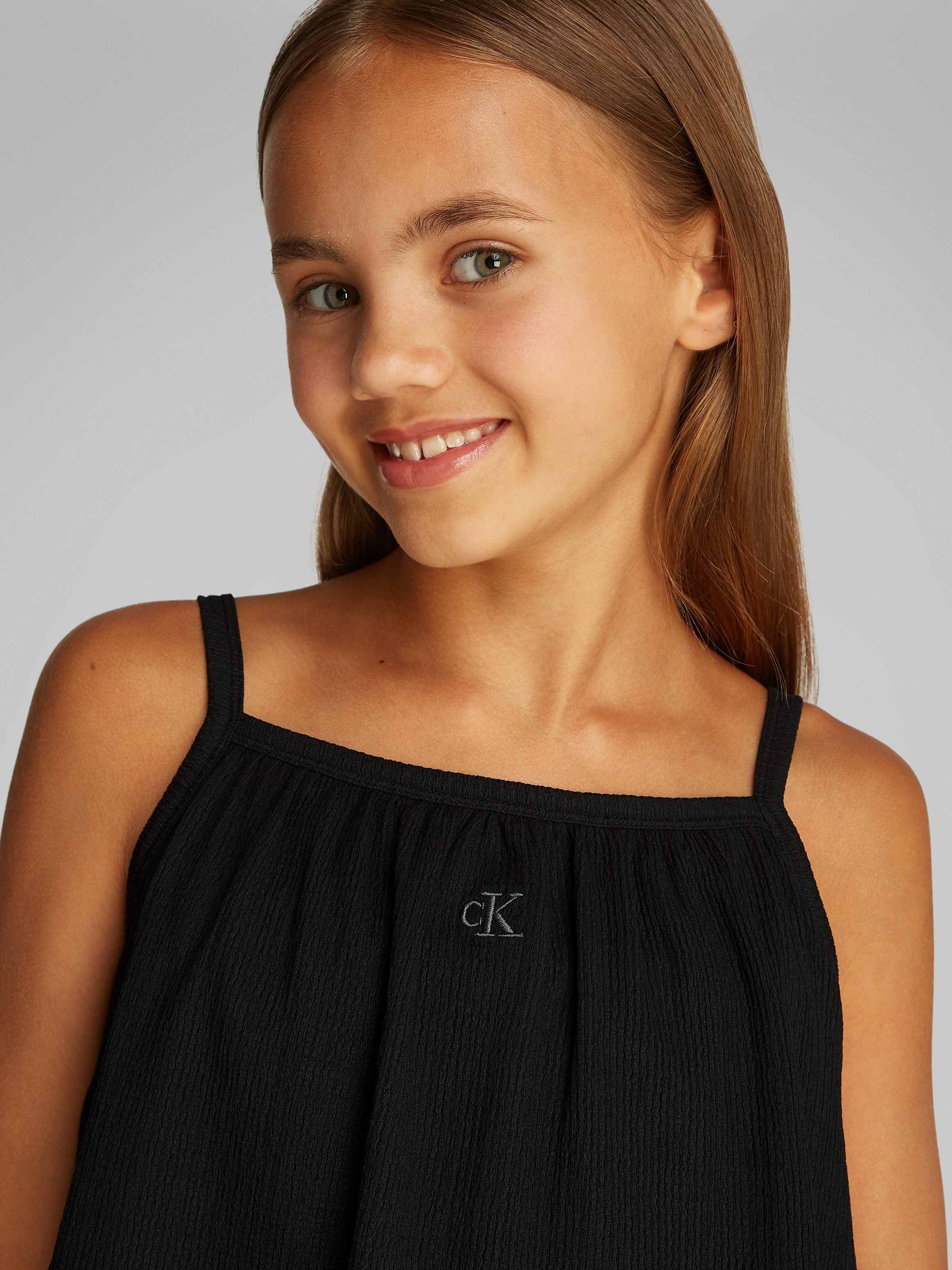 Calvin Klein Mini-jurk CRINKLE LAYERED TANK DRESS