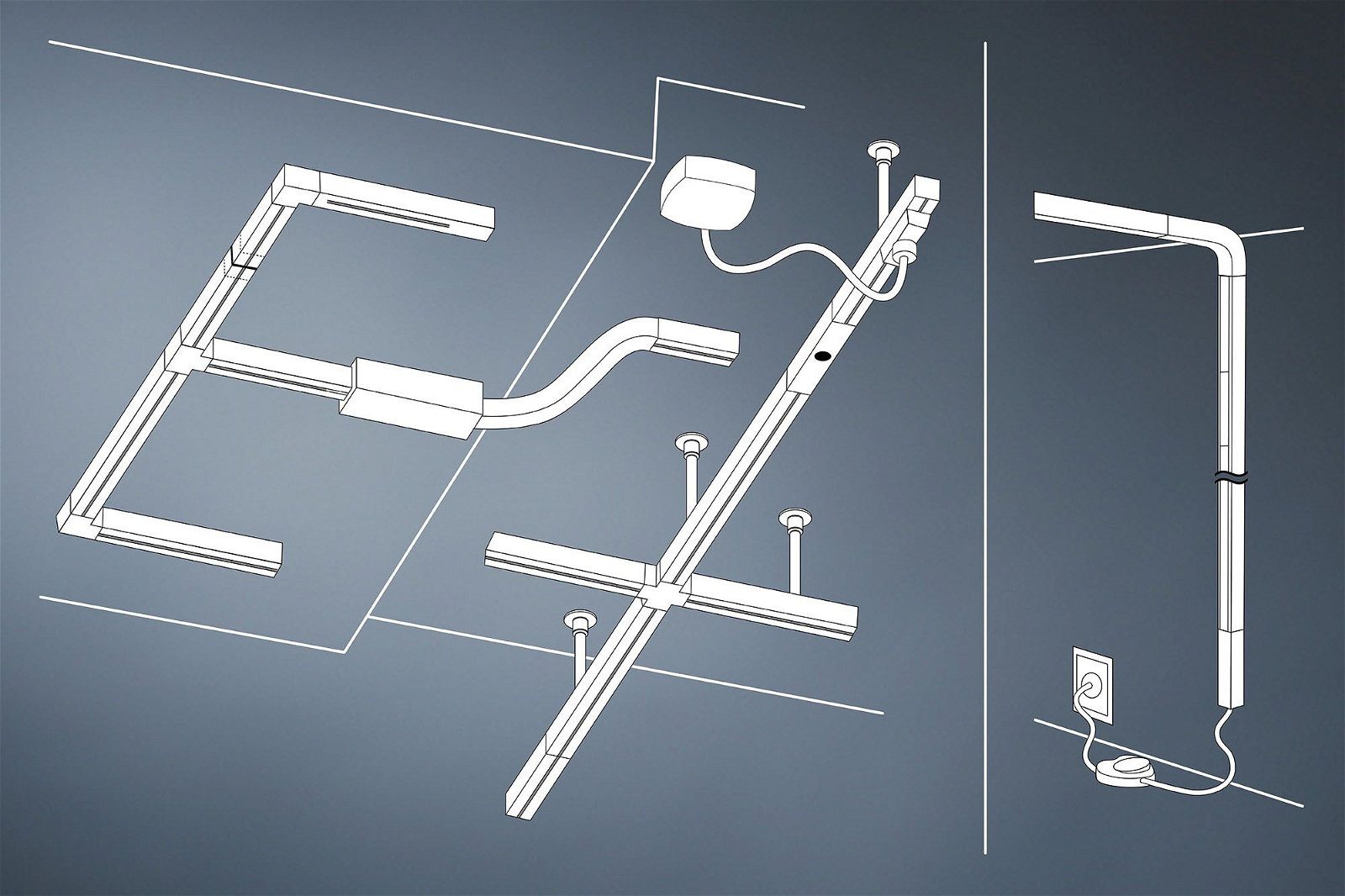 Paulmann Railsysteem-lampen URail rail spot Arena 950lm 15,3W 4000K 230V Chroom mat, Chroom (1-delig)