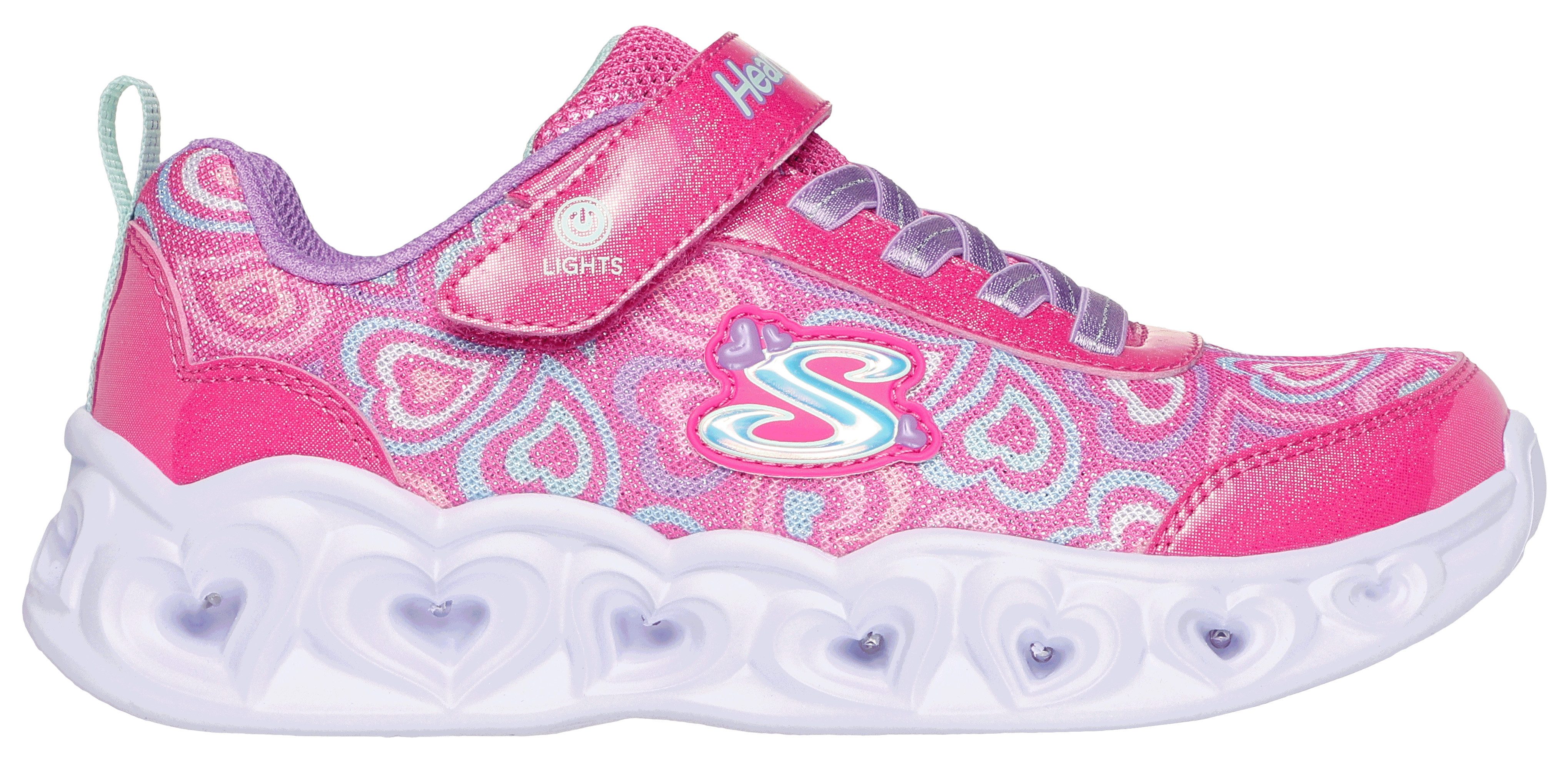 Skechers Sneakers HEART LIGHTS Blinkende schoen met hart-loopzool, maat sjabloon te downloaden