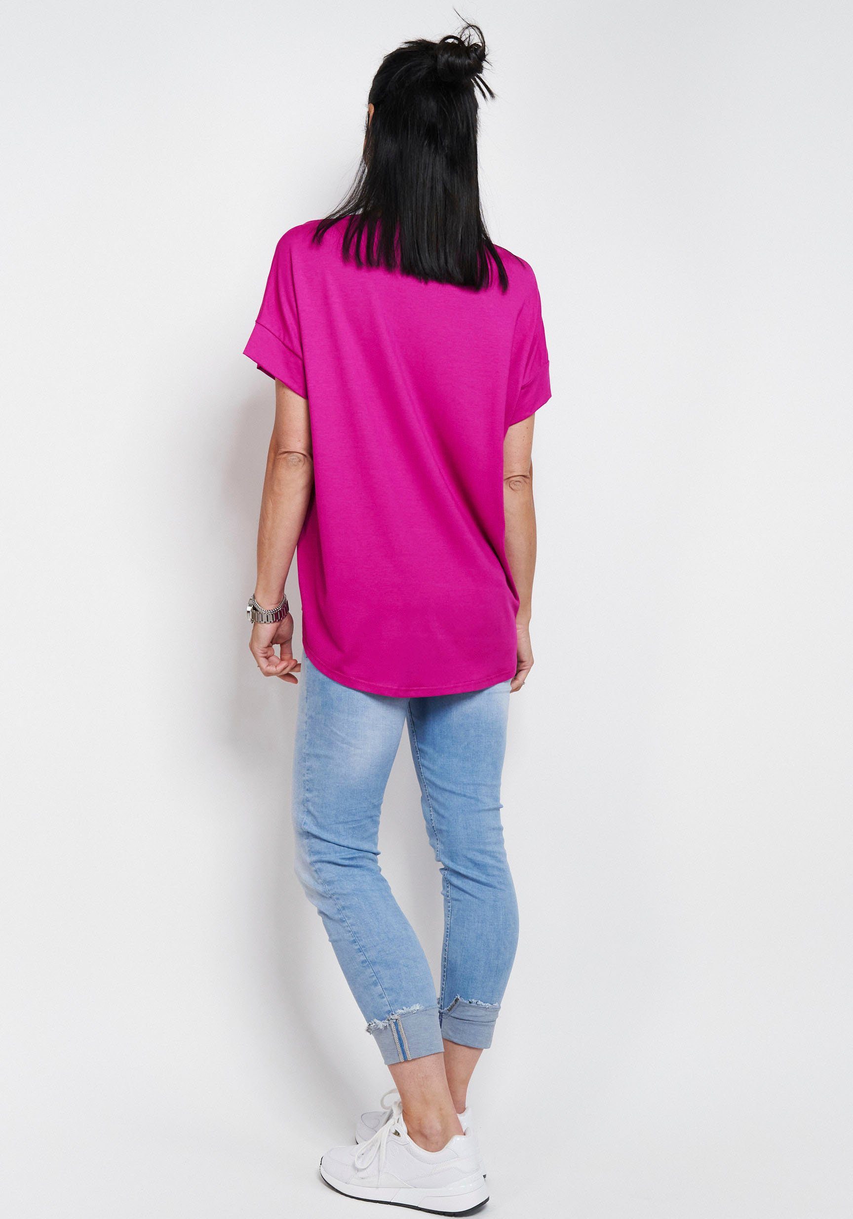 Seidel Moden Shirt met korte mouwen met verbrede schouders made in germany