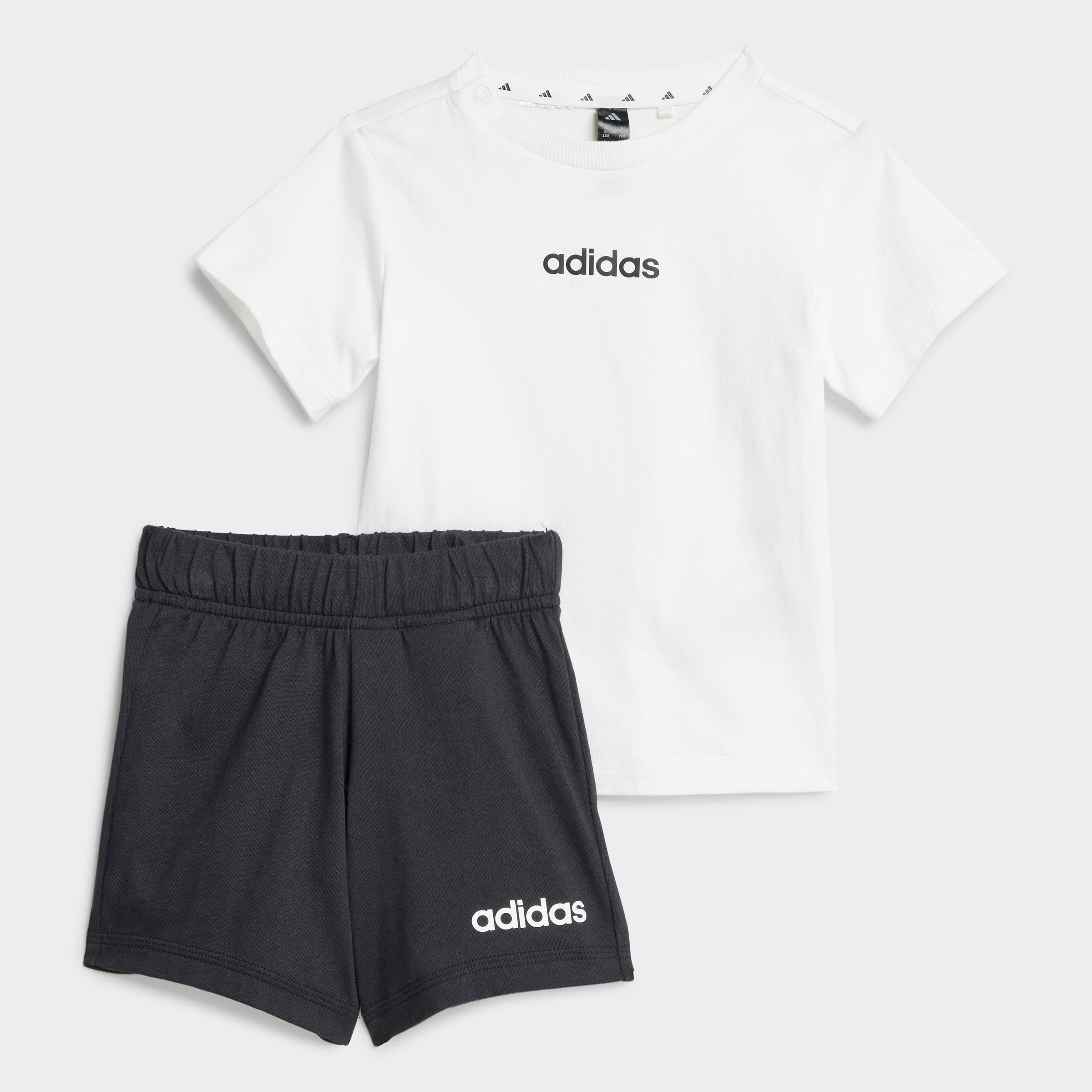 adidas Sportswear Trainingspak I LIN T-SET 160 (2-delig) kinderen trainingspakken maat 62 wit