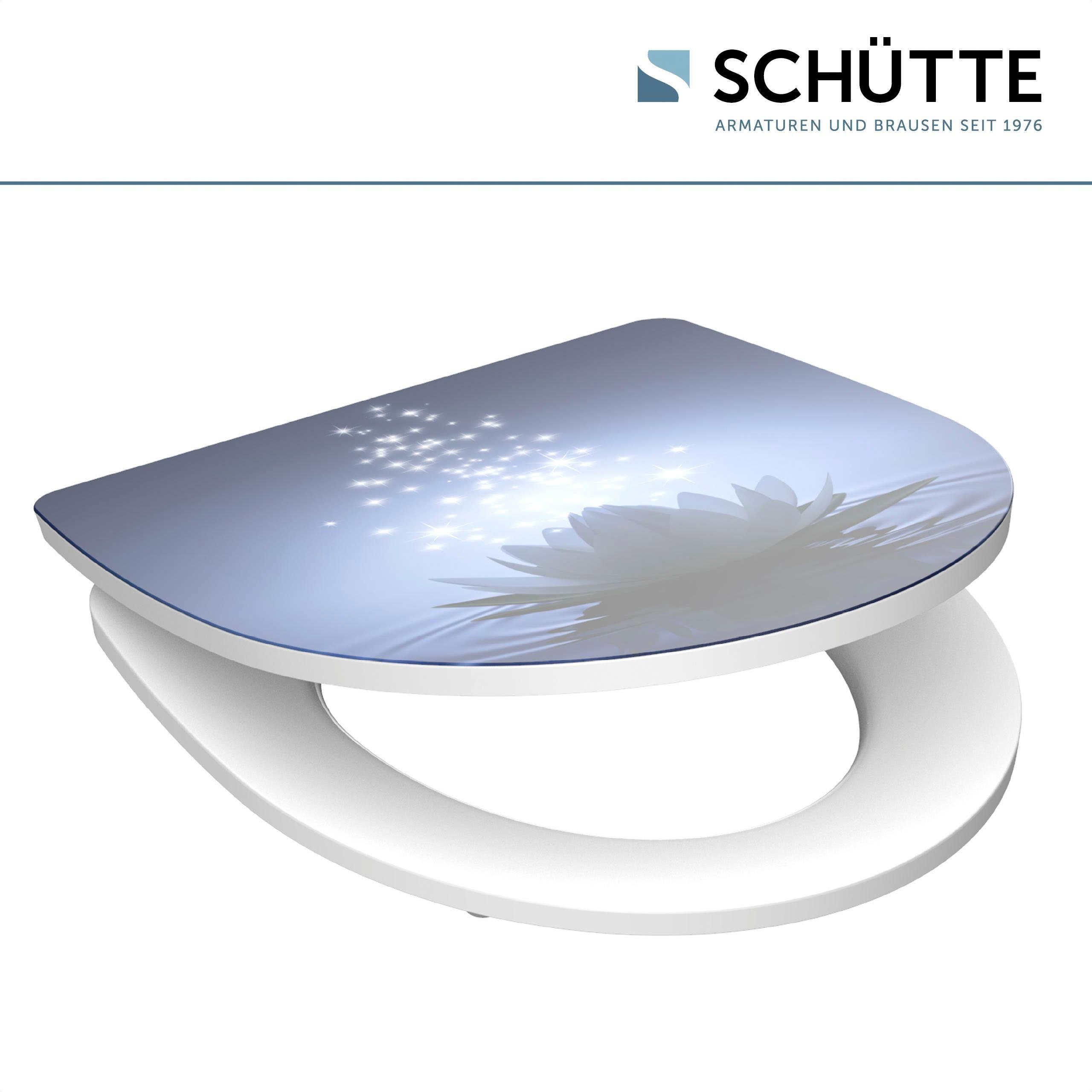 Schütte Toiletzitting Water Lily Duroplast, met softclosemechanisme en snelsluiting, High gloss