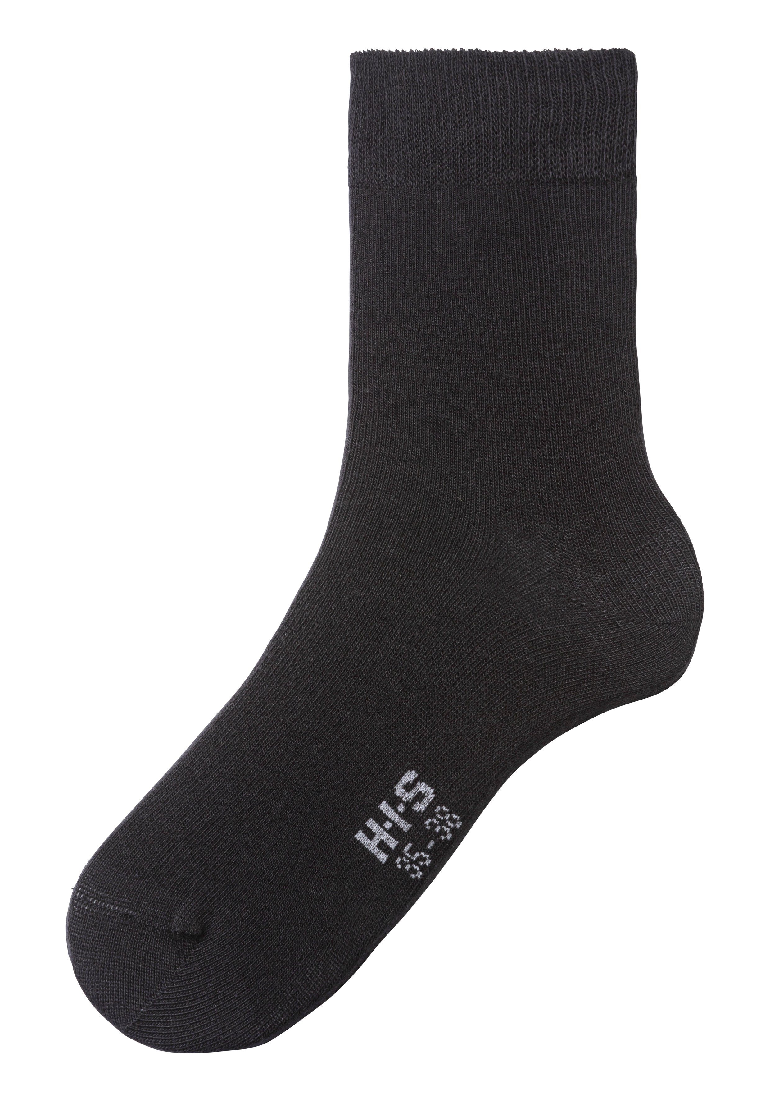 H.I.S Basic sokken met bijzonder zachte boord (set 5 paar)