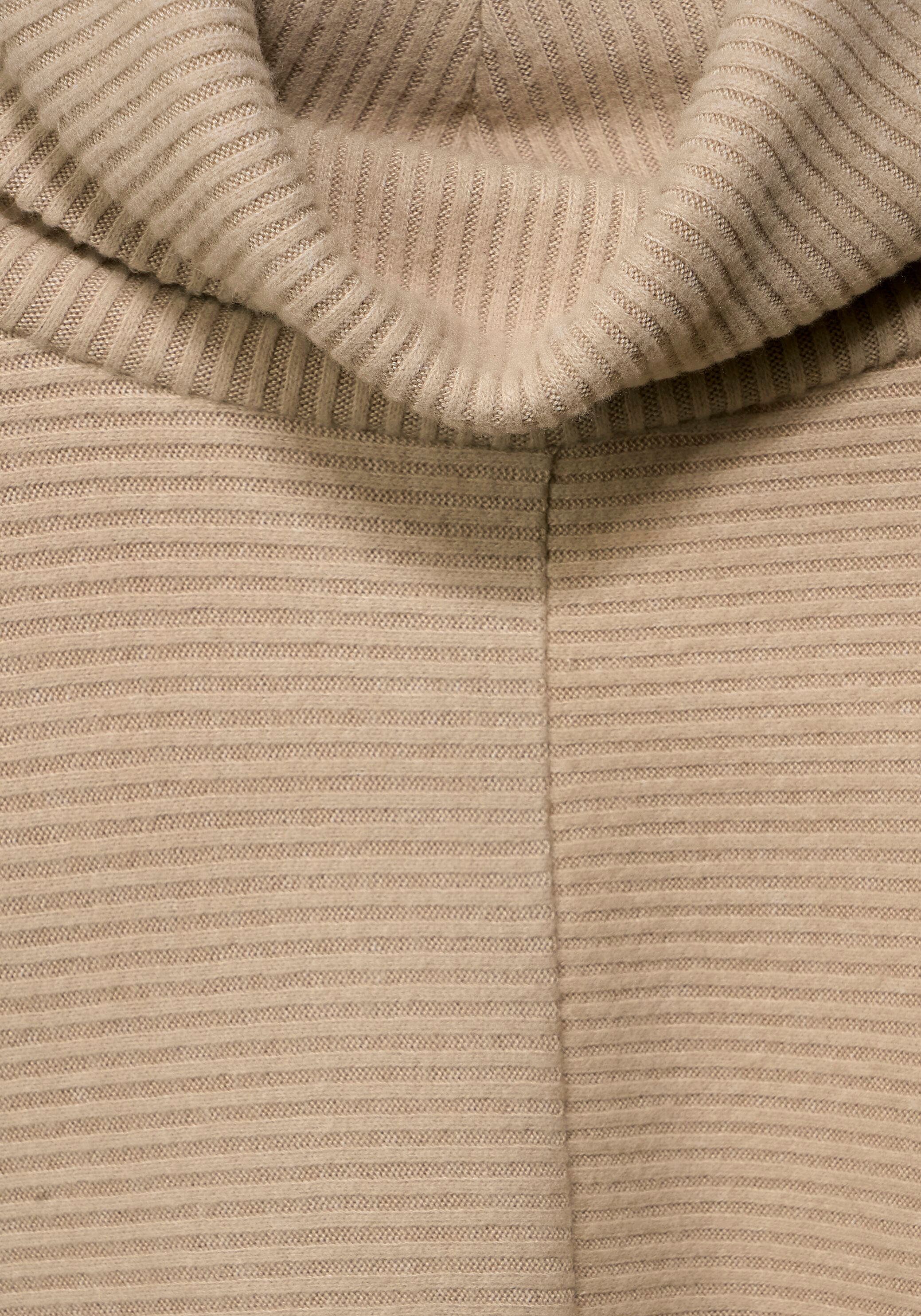 STREET ONE Colshirt met ribstructuur