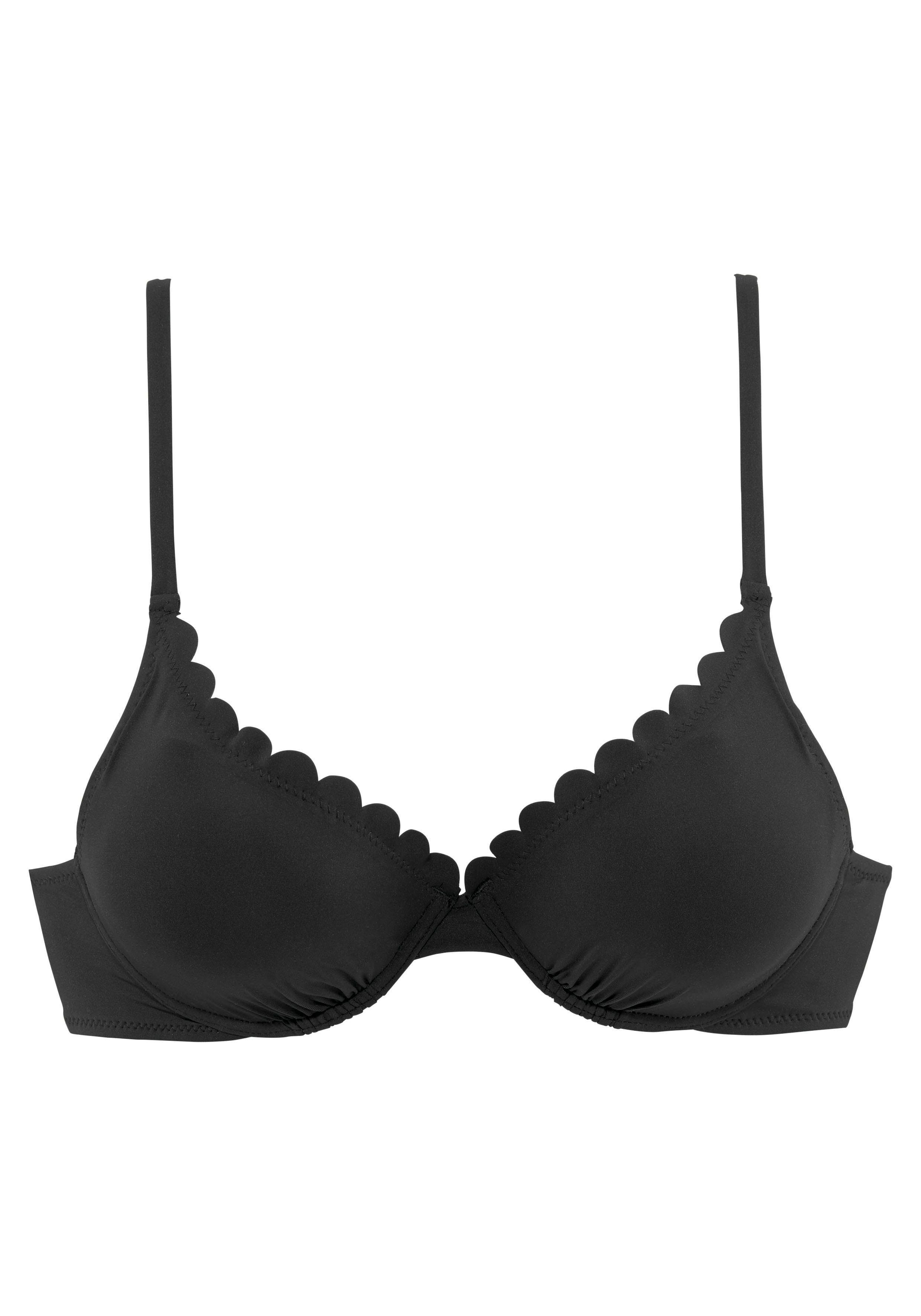 Lascana Bikinitop met beugels Scallop met vulling