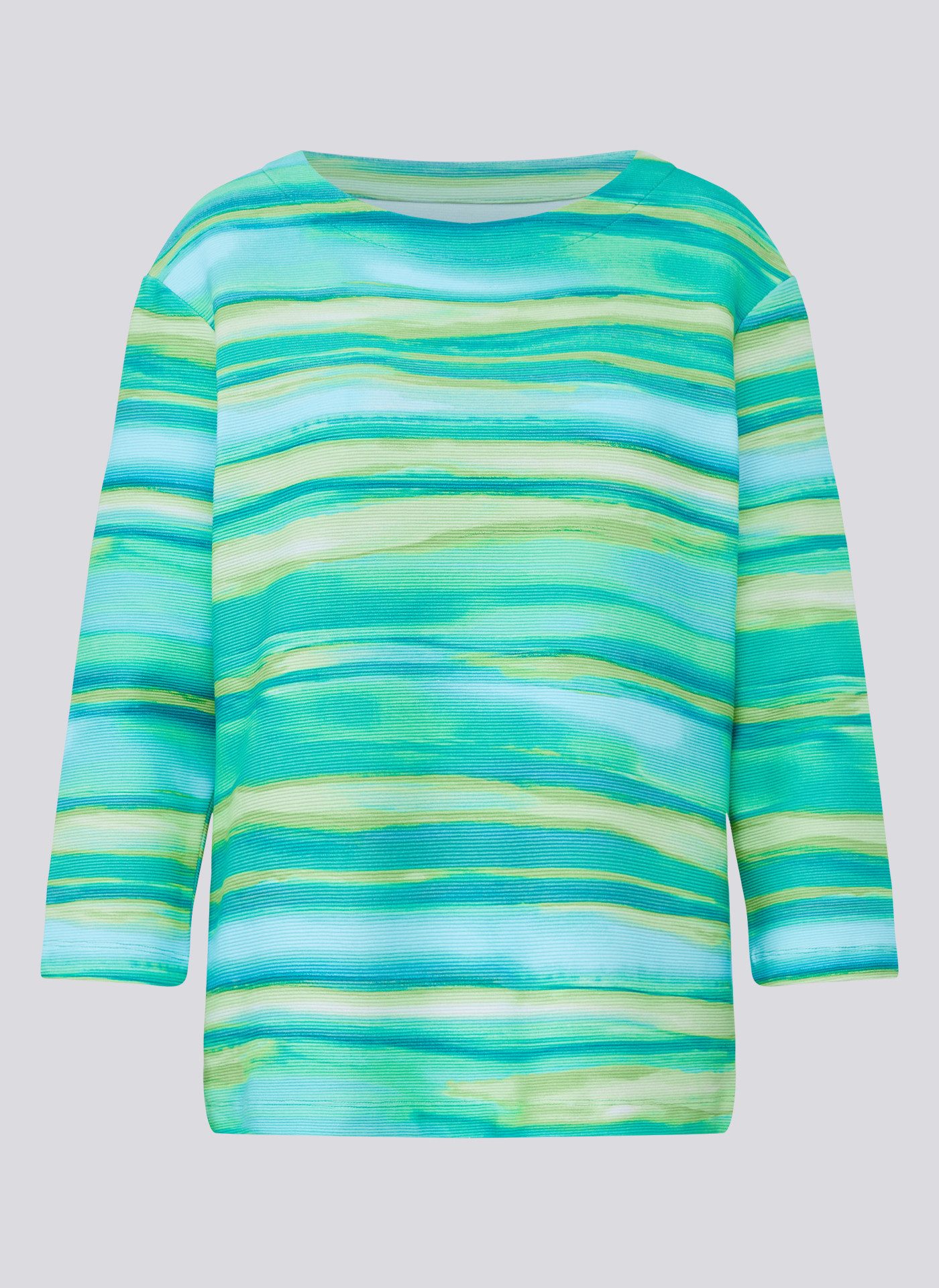 Rabe Shirt met 3/4 mouwen in gestreepte aquarel-look