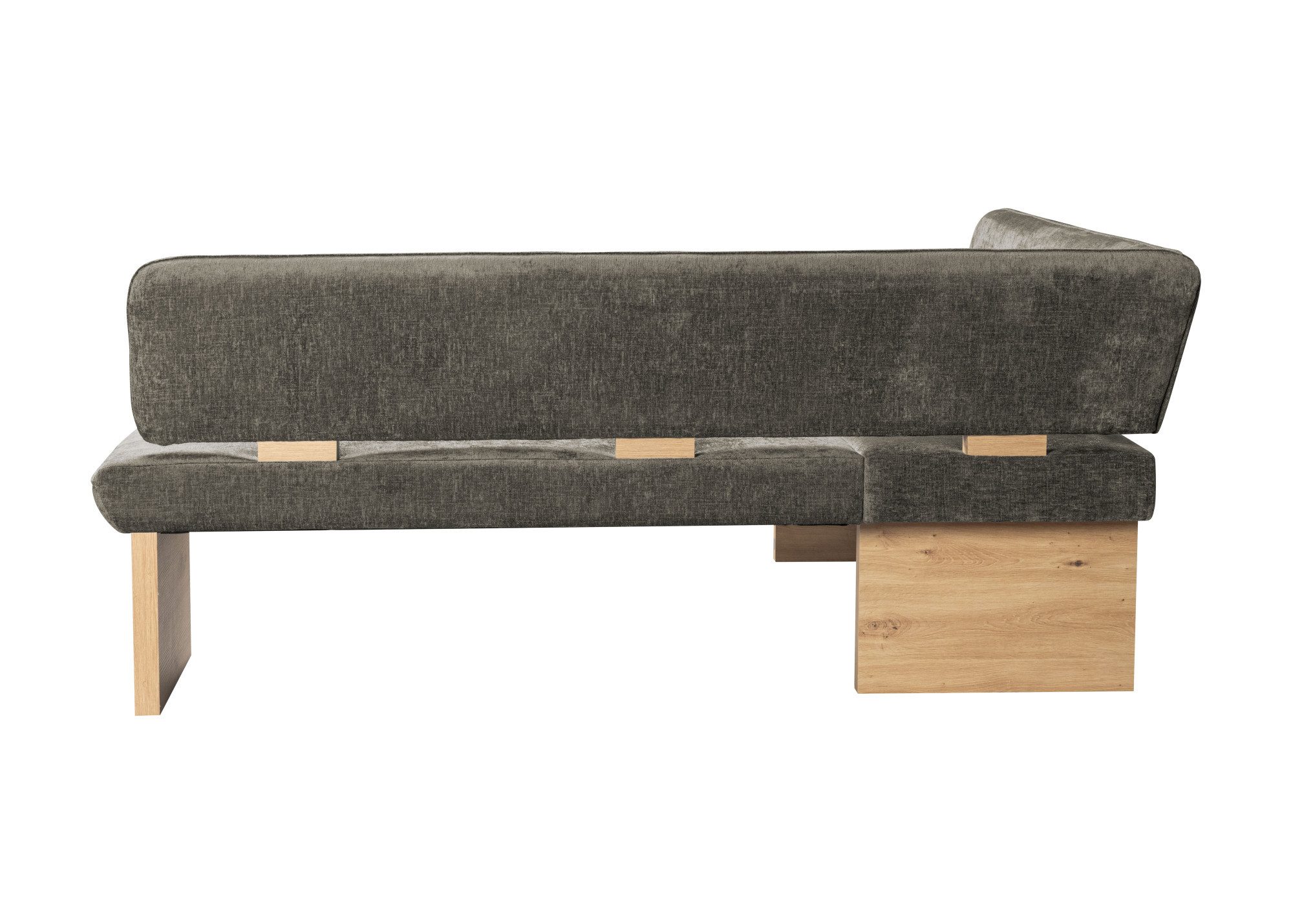 Home affaire Eethoek Louise + Miles eetkamerset, zitgroep, hoekbank, keukenbank Eetkamer zitgroep stoelen tafel en bank comfortabel gepolsterd (4-delig)