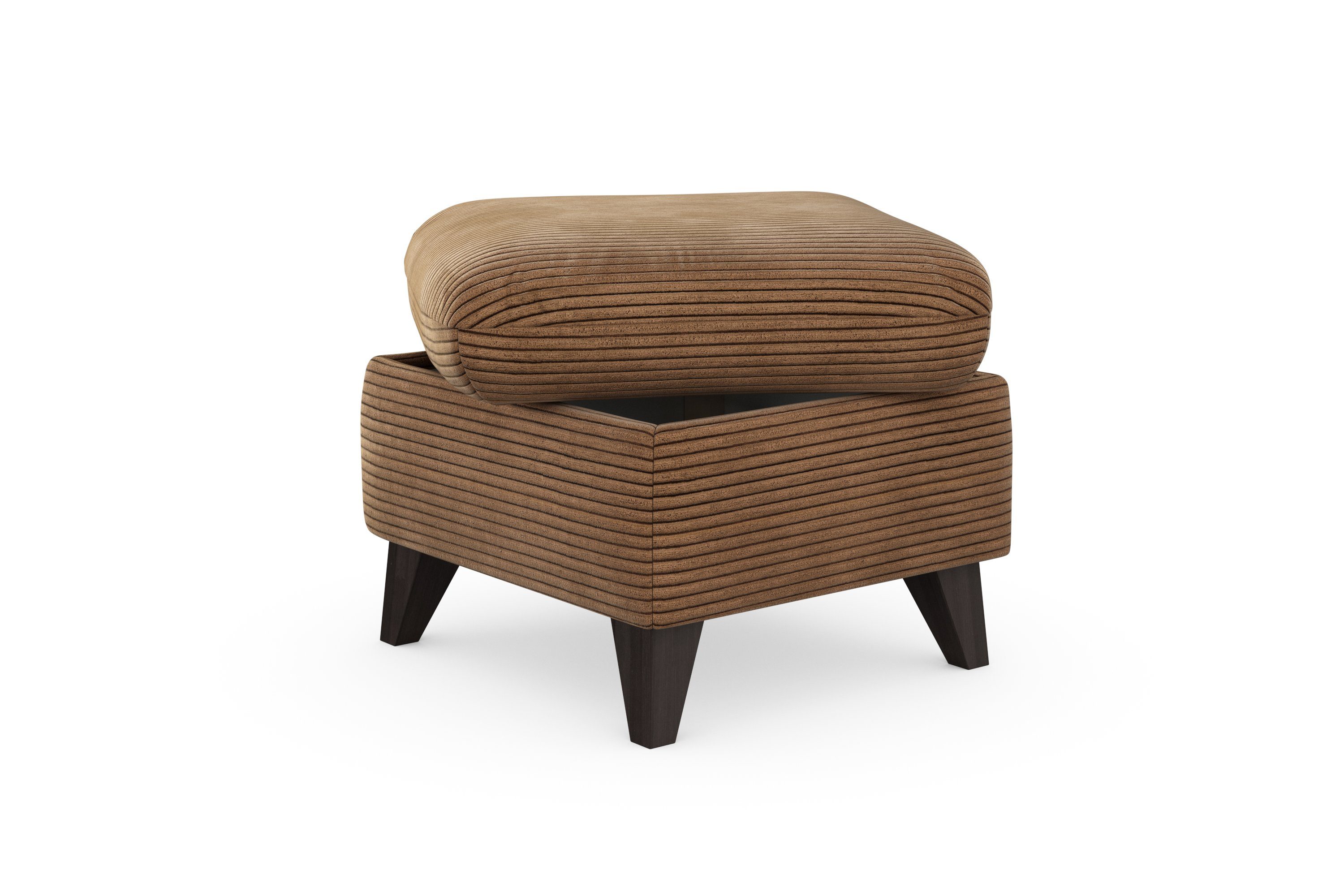 Home affaire Hocker Trelleborg Cord-bekleding, met opbergvak, inclusief binnenveringsinterieur
