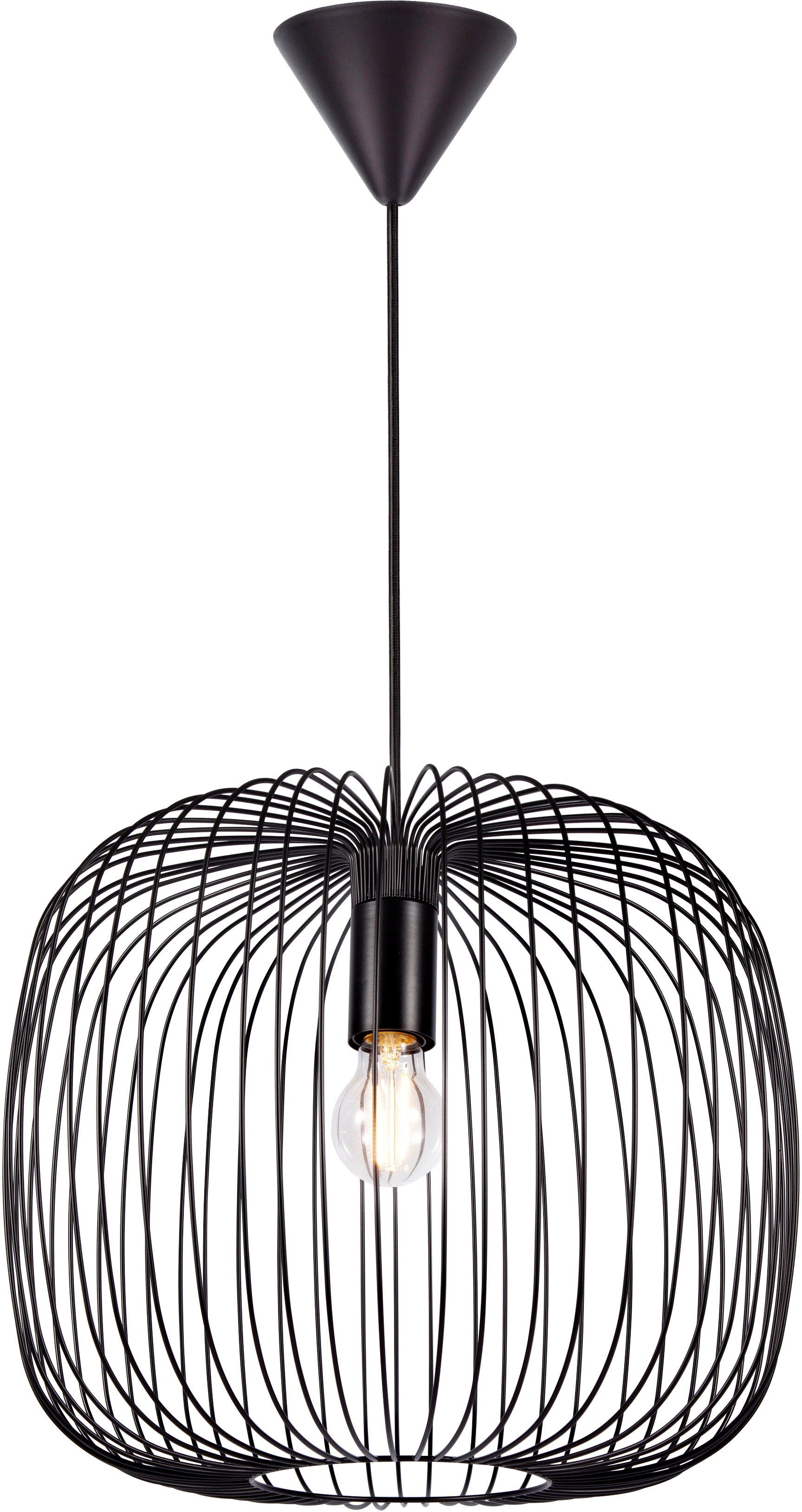 Nordlux Hanglamp Beroni Minimalistisch en industrieel ontwerp, voor E27 LED lichtbronnen (1 stuk) hanglampen zwart