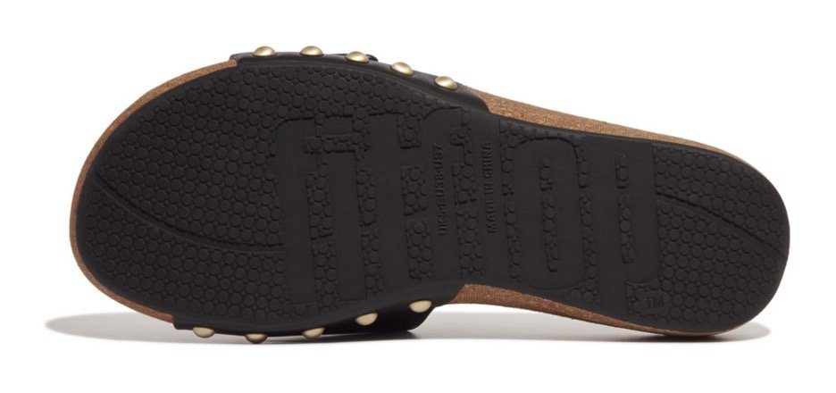 Fitflop Slippers IQUSHION ADJUSTABLE BUCKLE LEATHER SLIDES , zomerschoen, slippers met verstelbare bandage