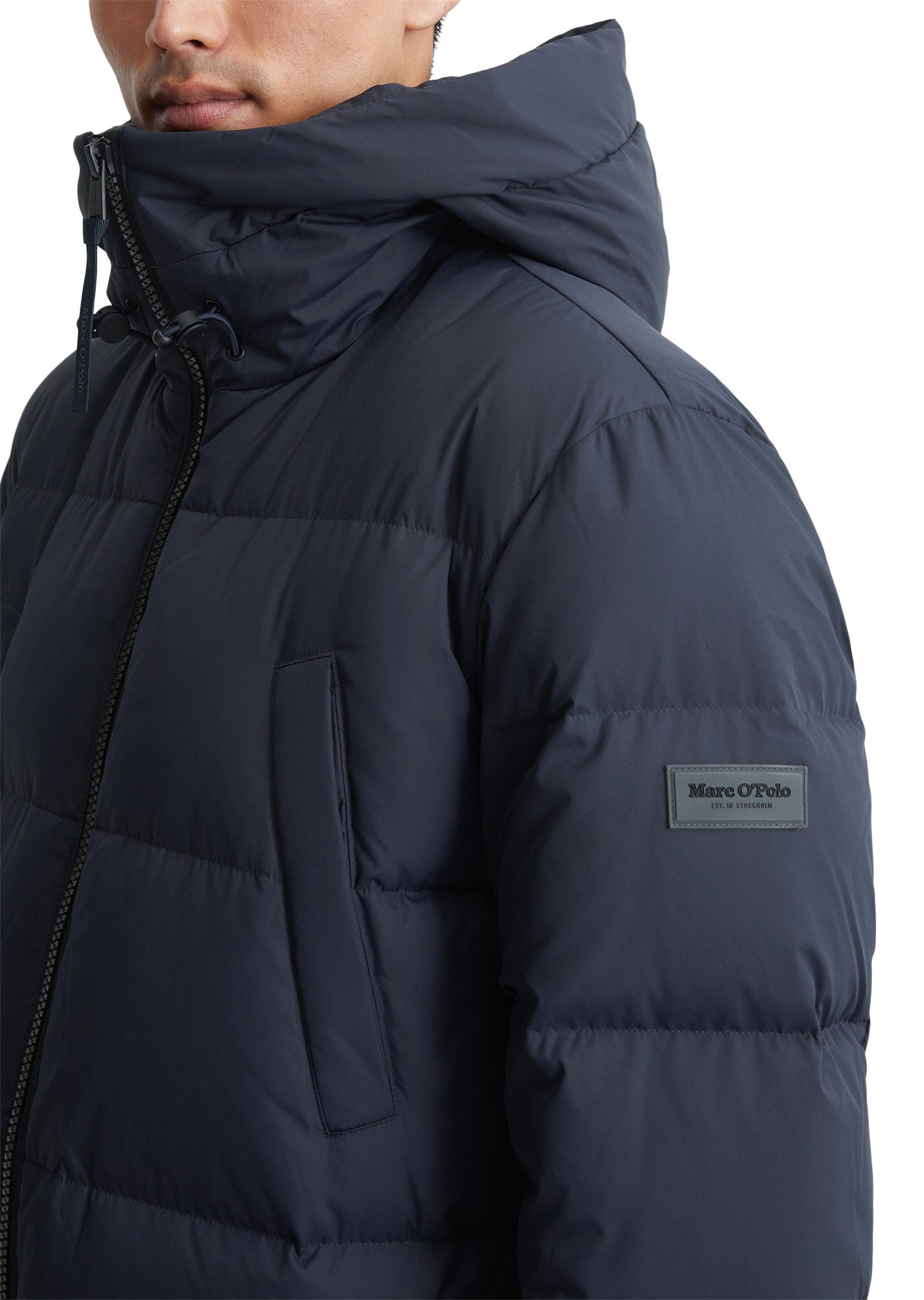 Marc O'Polo Winterjack met capuchon en veel details