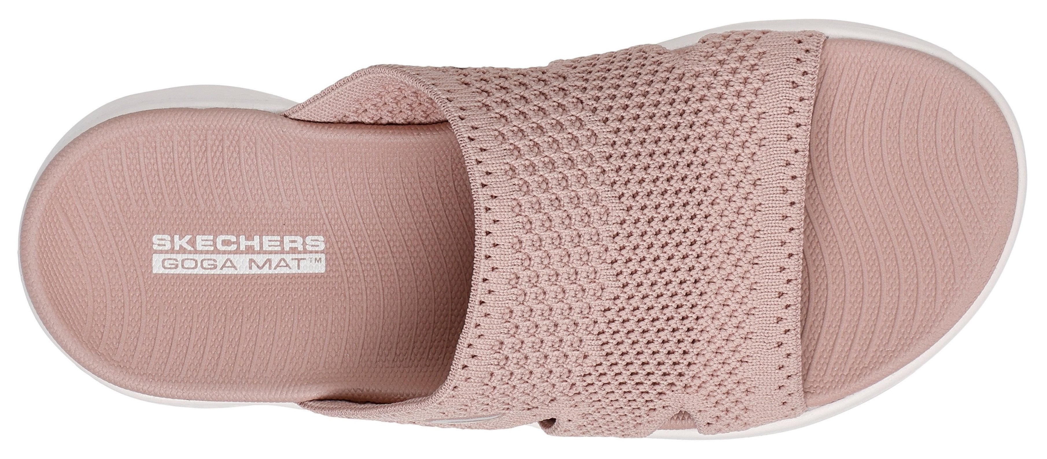 Skechers Slippers GO WALK FLEX SANDAL-ELATION sleehak, zomerschoen, slippers met goga mat voetbed