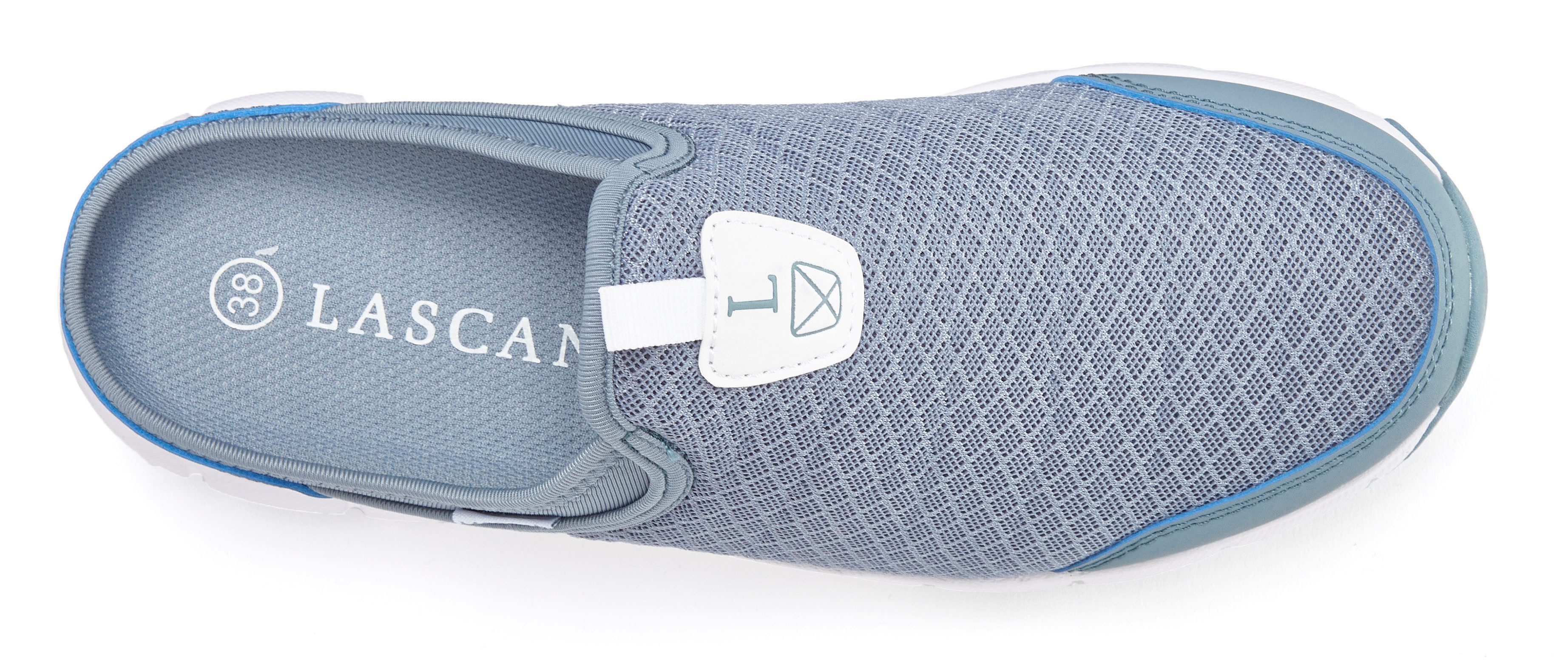 Lascana Slip-on sneakers Lage schoen, vrijetijdsschoen, sabot, clogs van licht mesh-materiaal