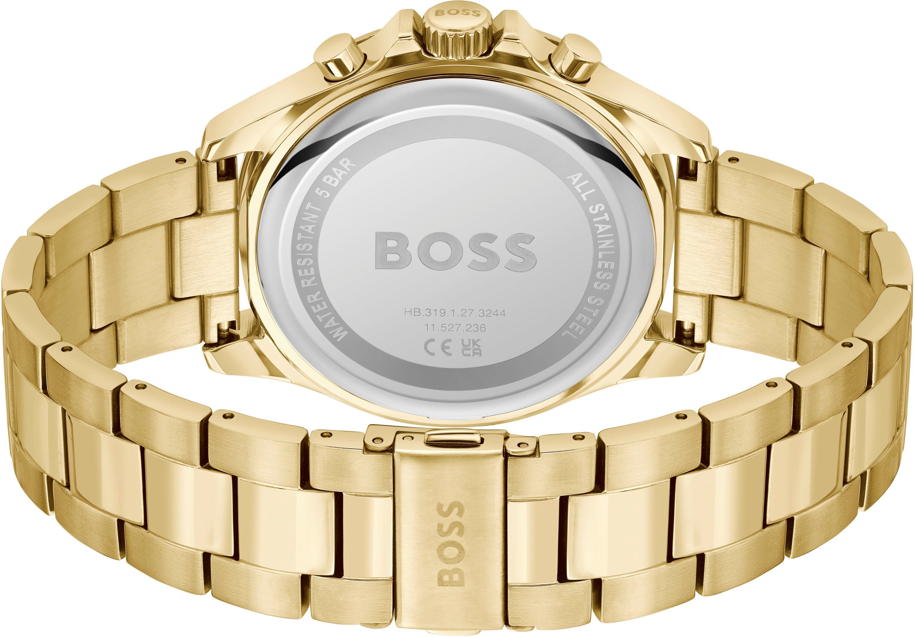 Boss Chronograaf TROPER Quartzhorloge, herenhorloge, horloge, stopwatchfunctie, roestvrijstalen band