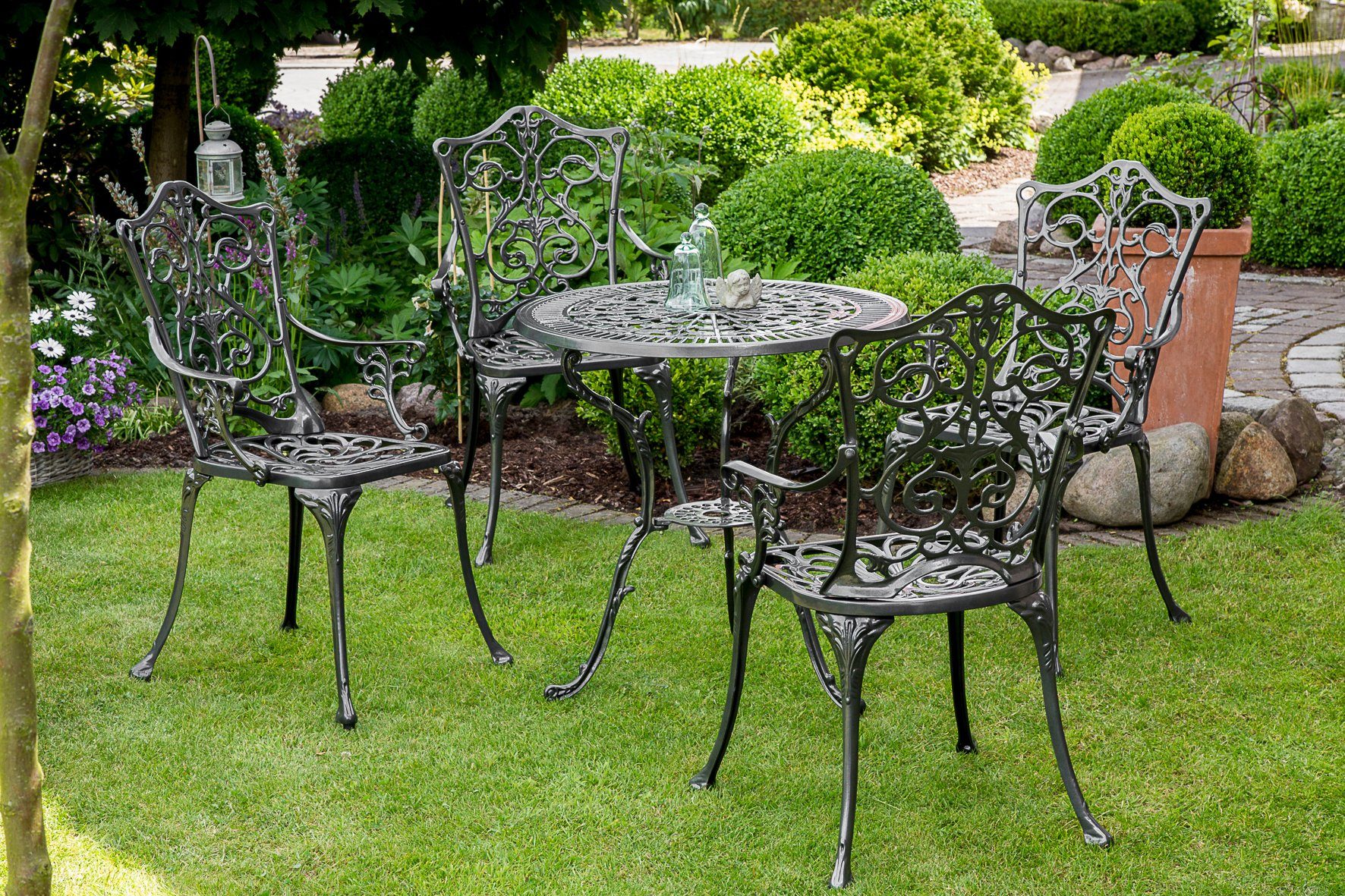 MERXX Tuin-eethoek Lugano tuinsets zwart