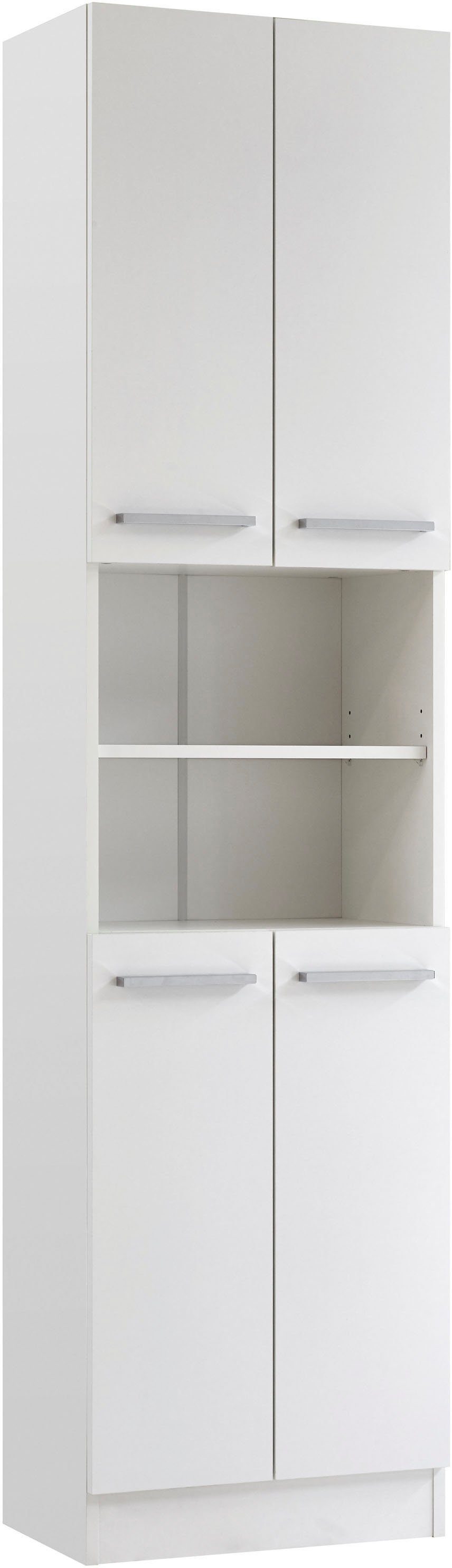 Saphir Badkamerserie Quickset 335 8-delig, wastafelonderkast met led-spiegelkast Hoge kasten, onderkasten, hangende kasten, inclusief deurdemper, 17 deuren (10-delig)