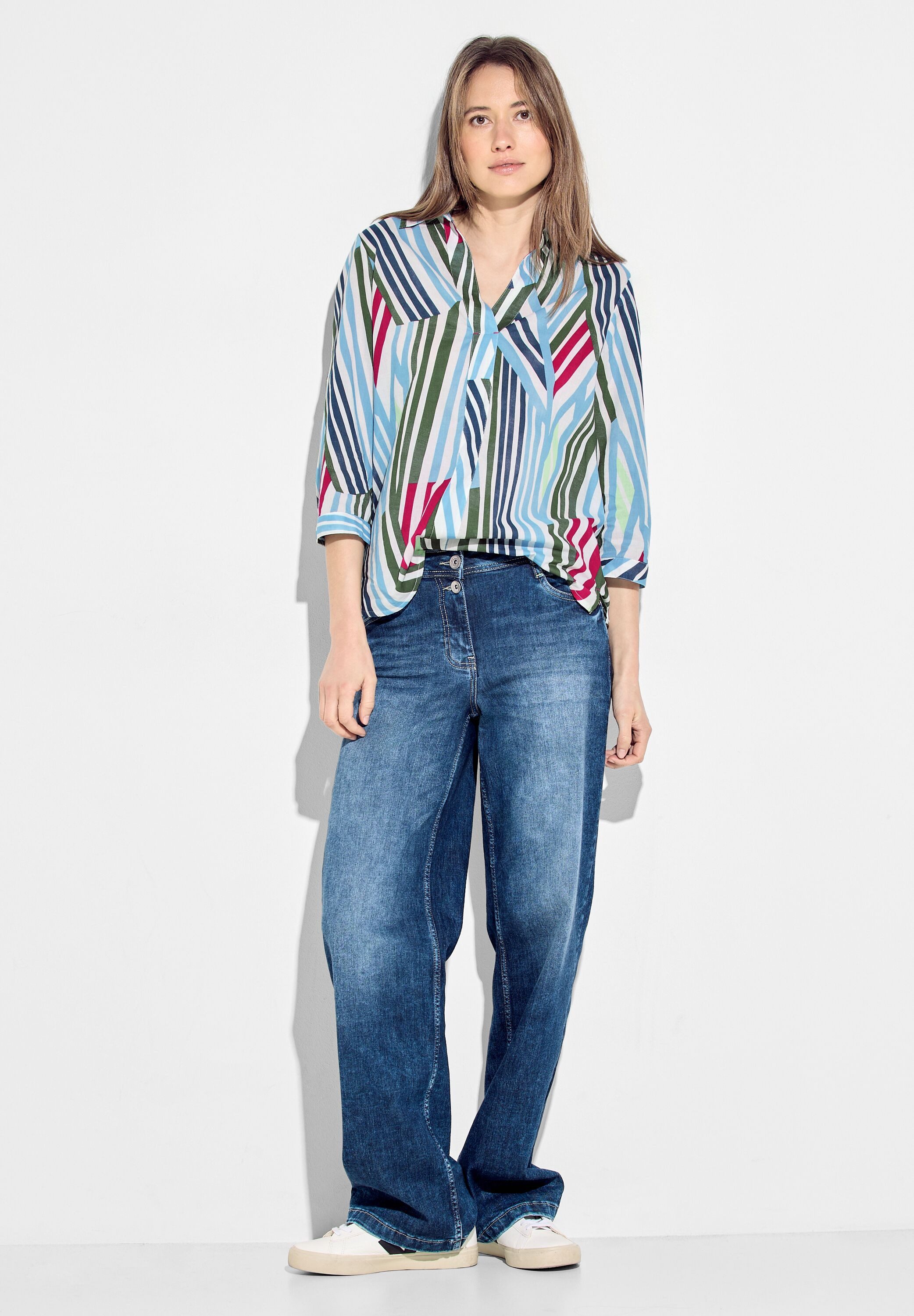 Cecil Blouse zonder sluiting met veelkleurige strepen