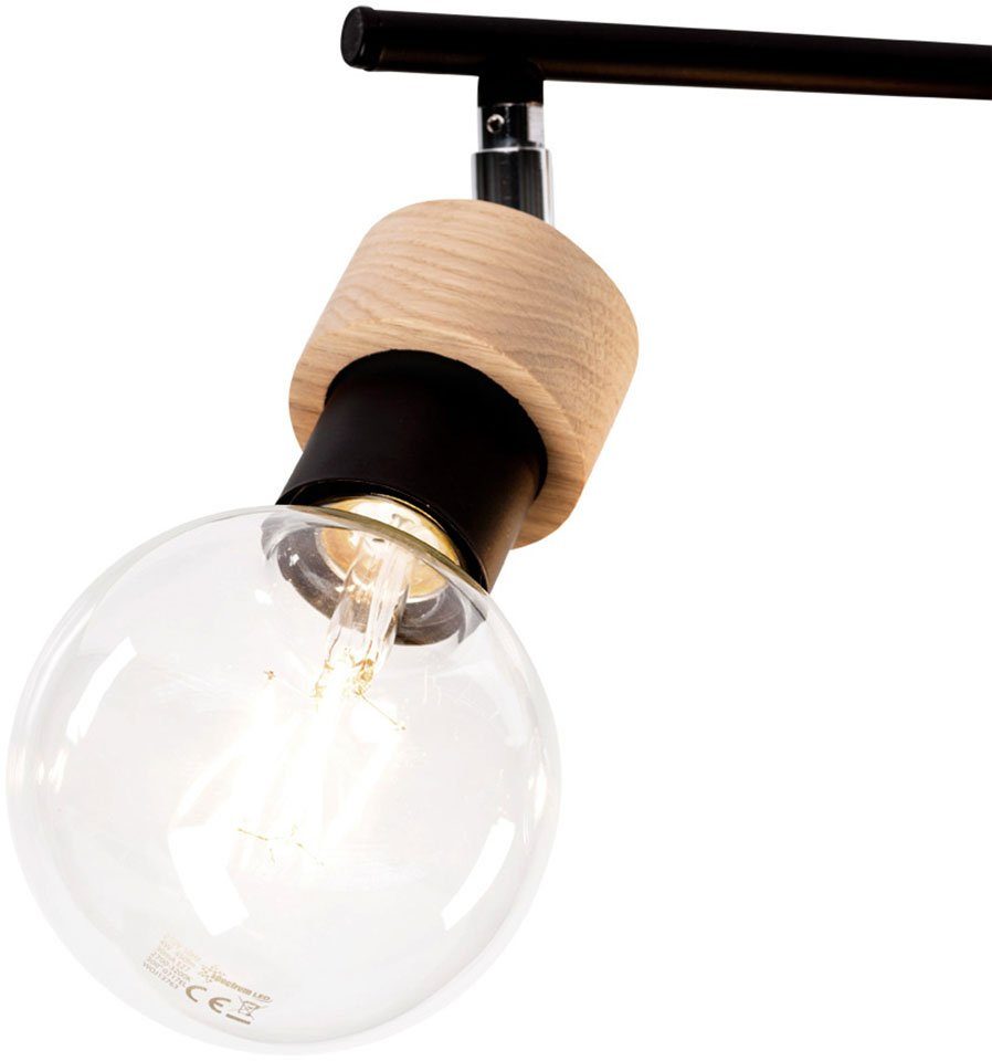BRITOP LIGHTING Plafondlamp MARJOLAINE Beweegbare spots, van eikenhout, FSC®-certificaat (1 stuk)