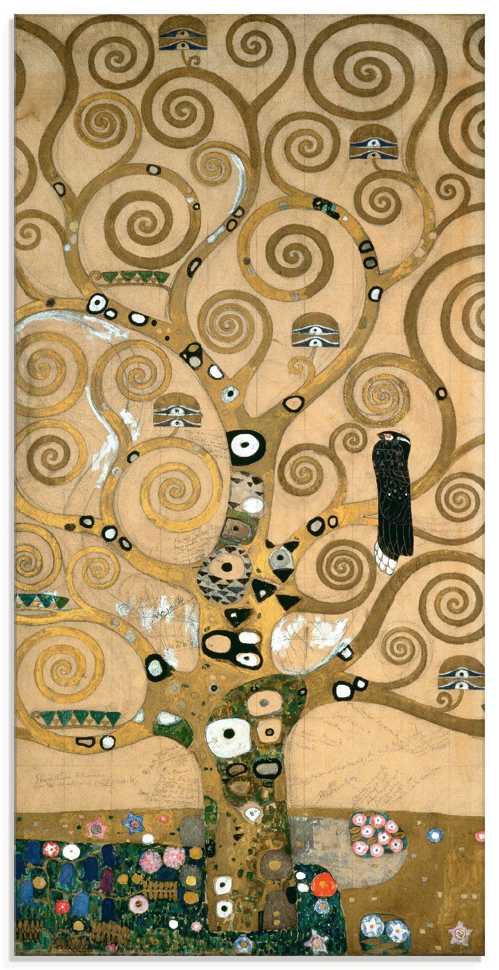 Artland Print op glas Levensboom. Detail, werksjabloon (1 stuk)