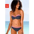 s.oliver red label beachwear bandeau-bikinitop avni met aangerimpeld midden blauw