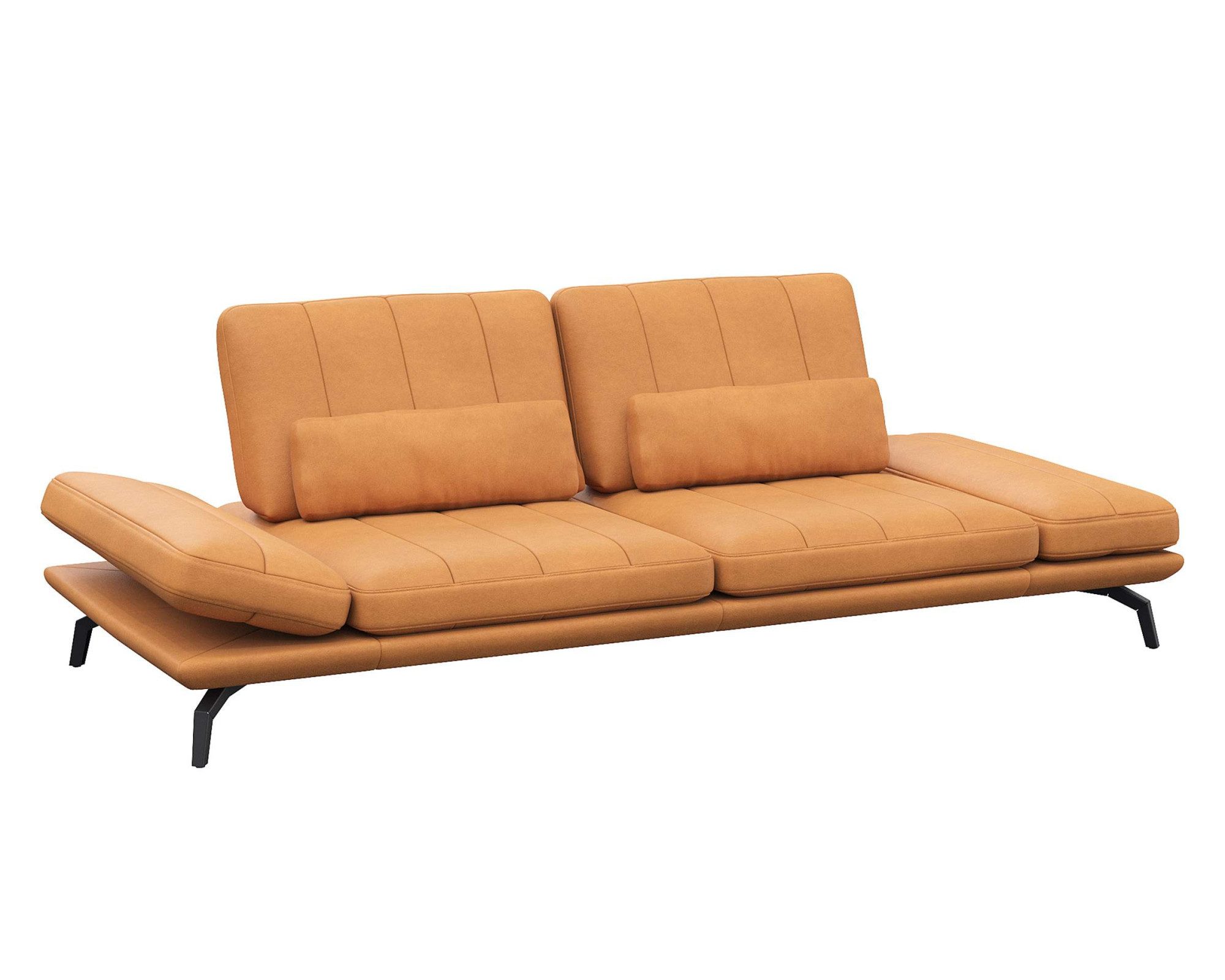 FLEXLUX 3-zitsbank Tropea multifunctionele bank, designbank, relaxfunctie, tv-bank, met armleuningverstelling en zitdiepteverstelling, breedte 252 cm