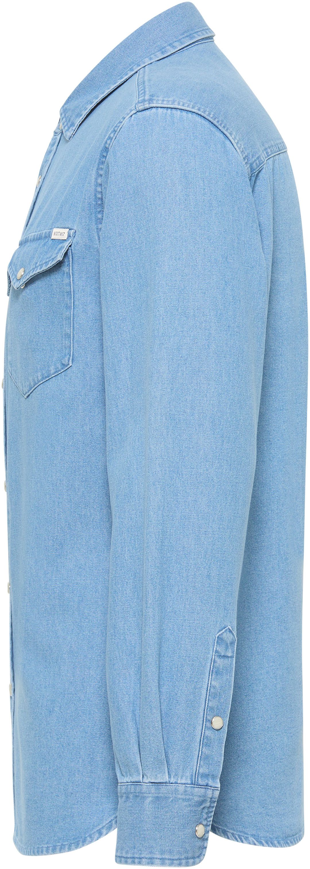 Mustang Overhemd met lange mouwen Style Duver Jeanslook met aangebrachte borstzakken