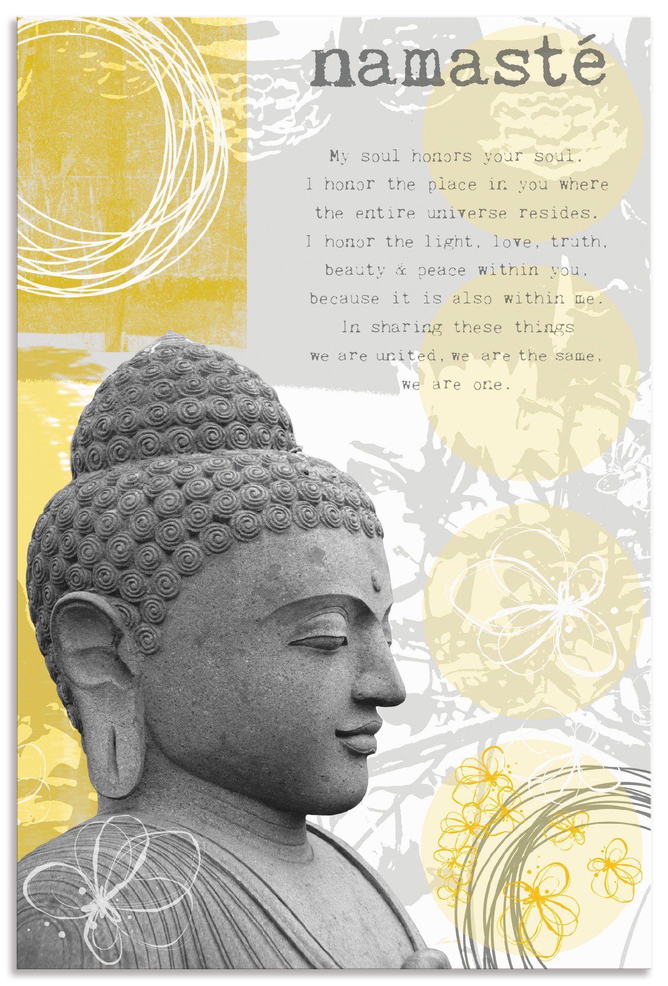 Artland Artprint Boeddha I in vele afmetingen & productsoorten - artprint van aluminium / artprint voor buiten, artprint op linnen, poster, muursticker / wandfolie ook geschikt voo