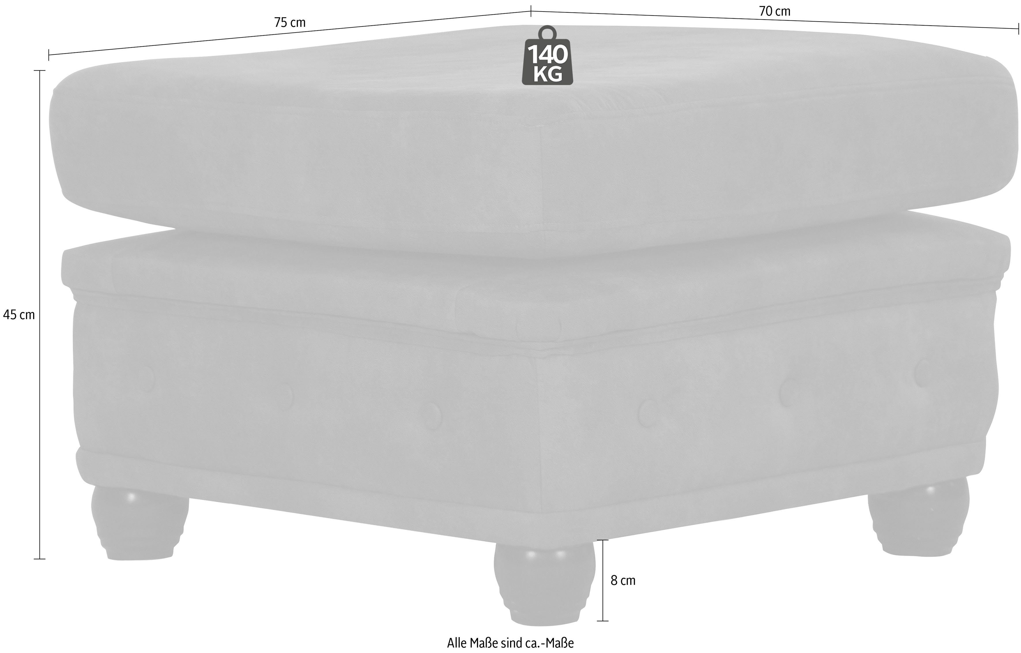 Home affaire Hocker Rysum passend bij de serie "rysum" bxdxh: 75x70x45 cm