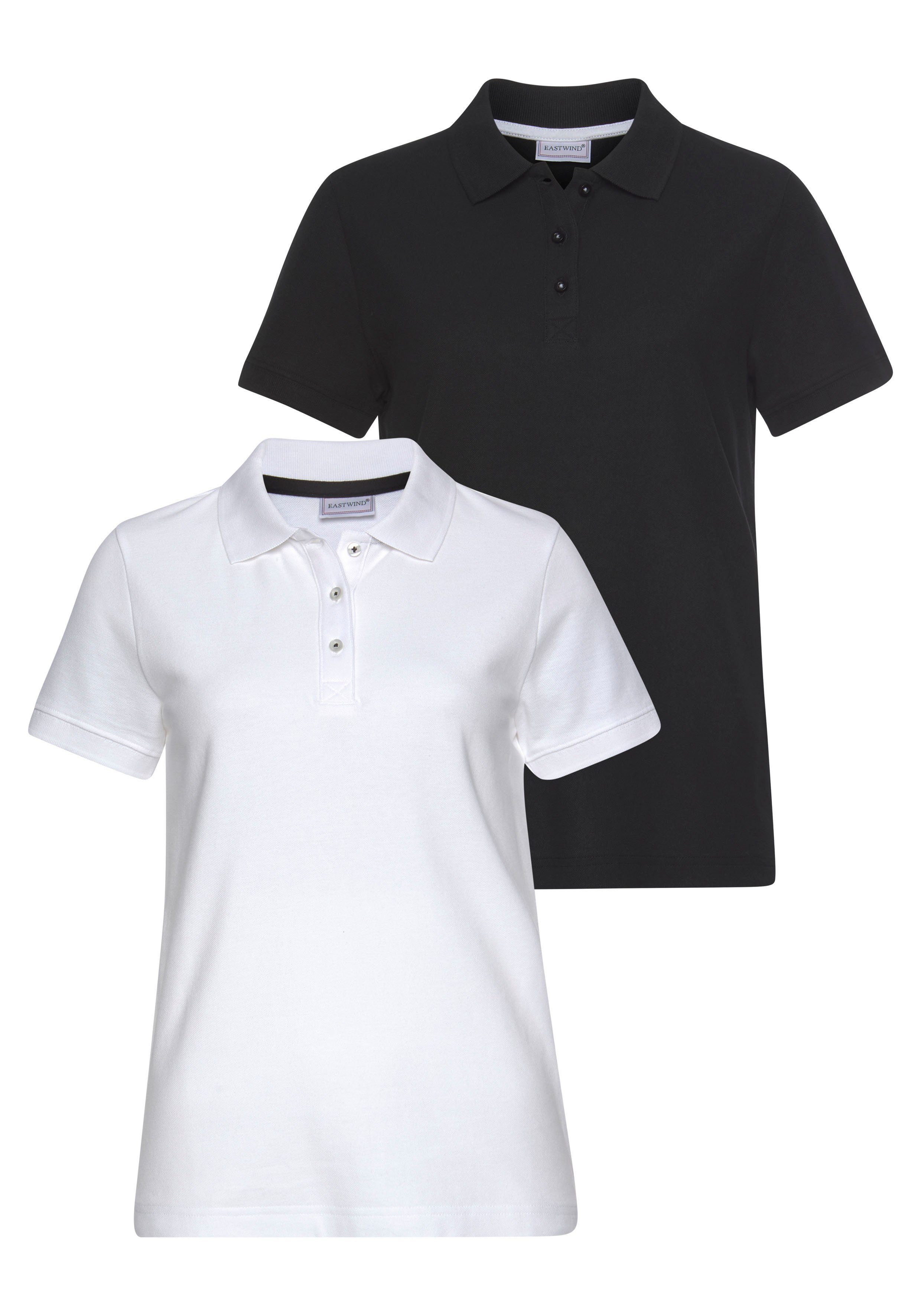 Eastwind Poloshirt Korte mouw, figuuraccentuerende snit, polokraag (2-delig, Set van 2)