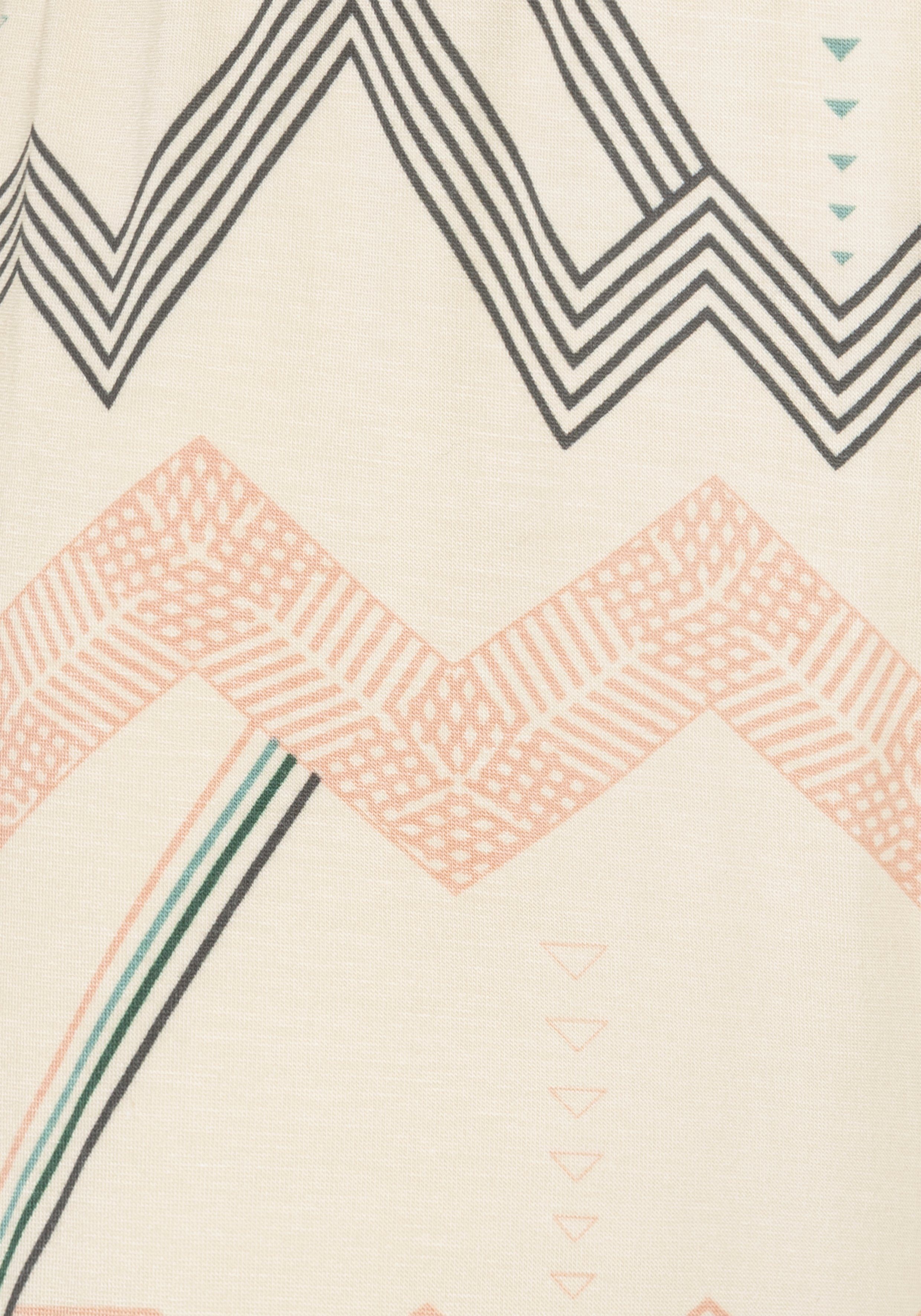 Lascana Pyjamashort met grafisch zigzagmotief