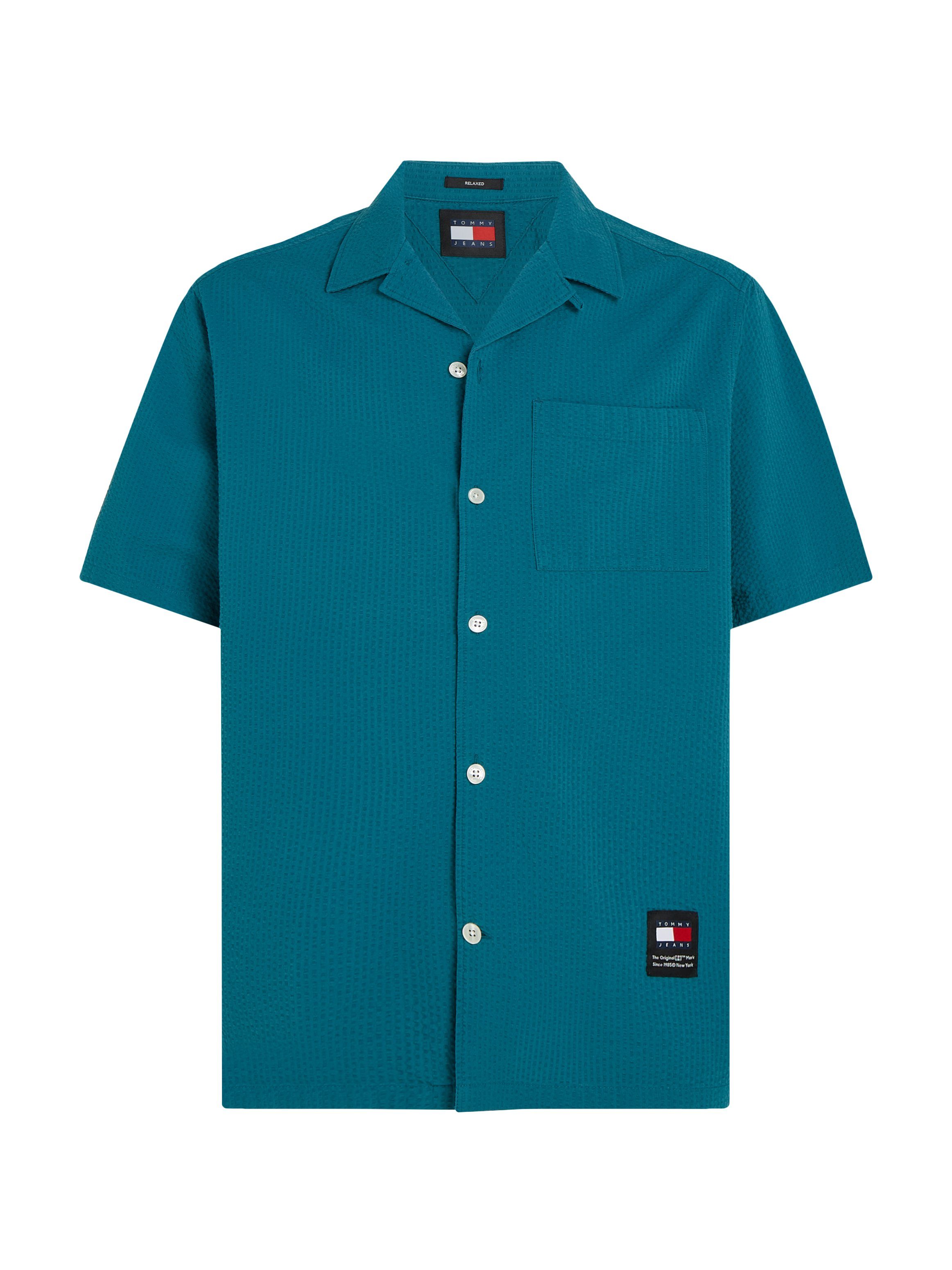 TOMMY JEANS Overhemd met korte mouwen TJM RLX SEERSUCKER CAMP SHIRT