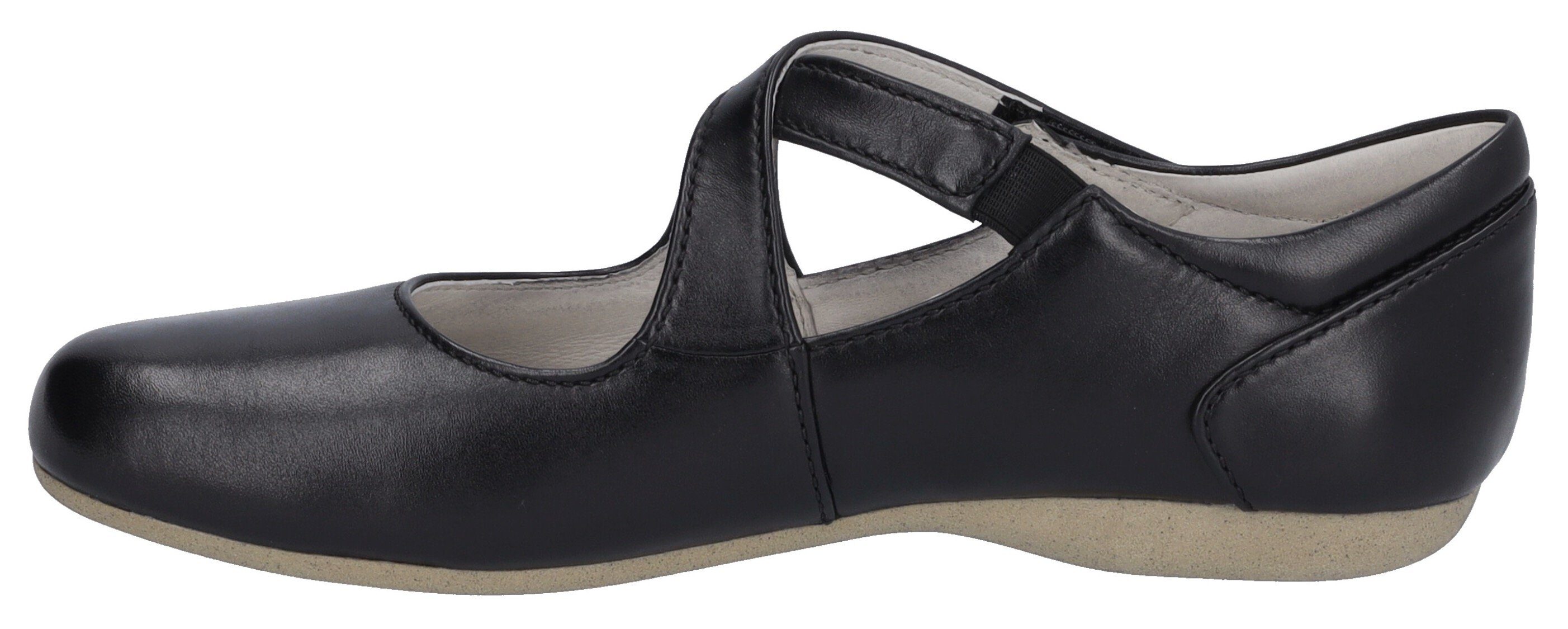 Josef Seibel Ballerina's met riempje Fiona 72 , gespschoen, lage schoen, feest schoen met klittenbandsluiting