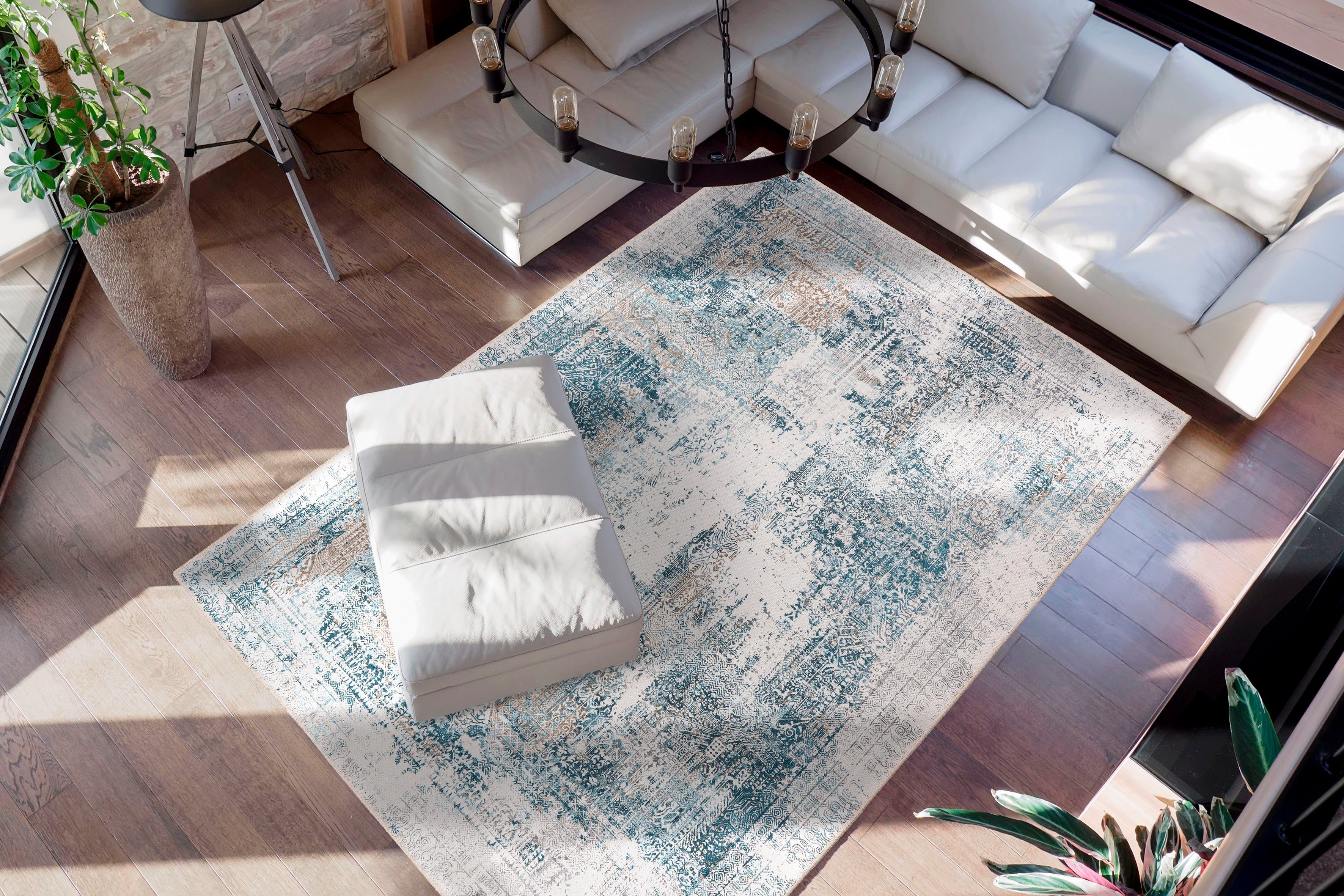 me gusta Vloerkleed Faye 1025 Platte stof, bedrukt motief, woonkamer, eetkamer
