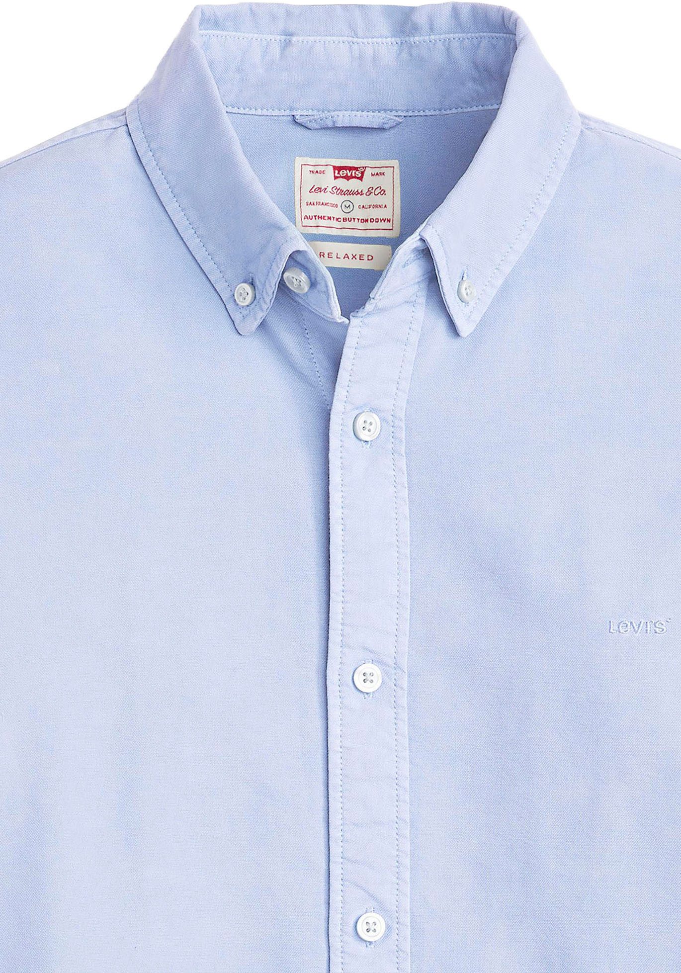 Levi's® Overhemd met lange mouwen AUTHENTIC BUTTON DOWN met ton-in-ton logo-borduursel op de borst