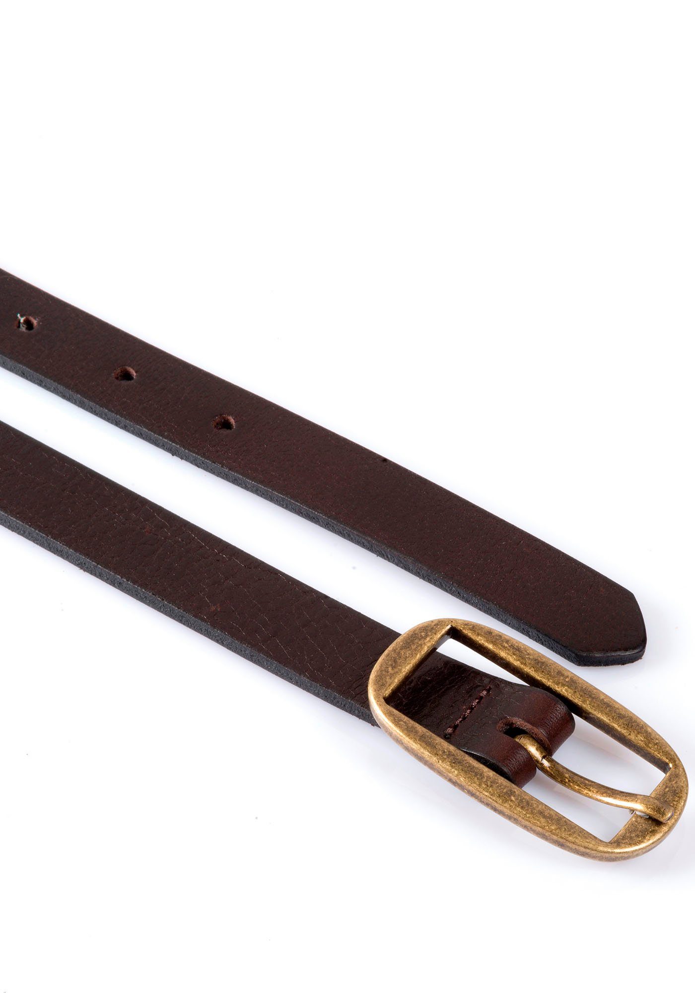 Tom Tailor Leren riem TTMARIAH 2 cm brede damesriem, modieus veelzijdig, rustieke vintage-look