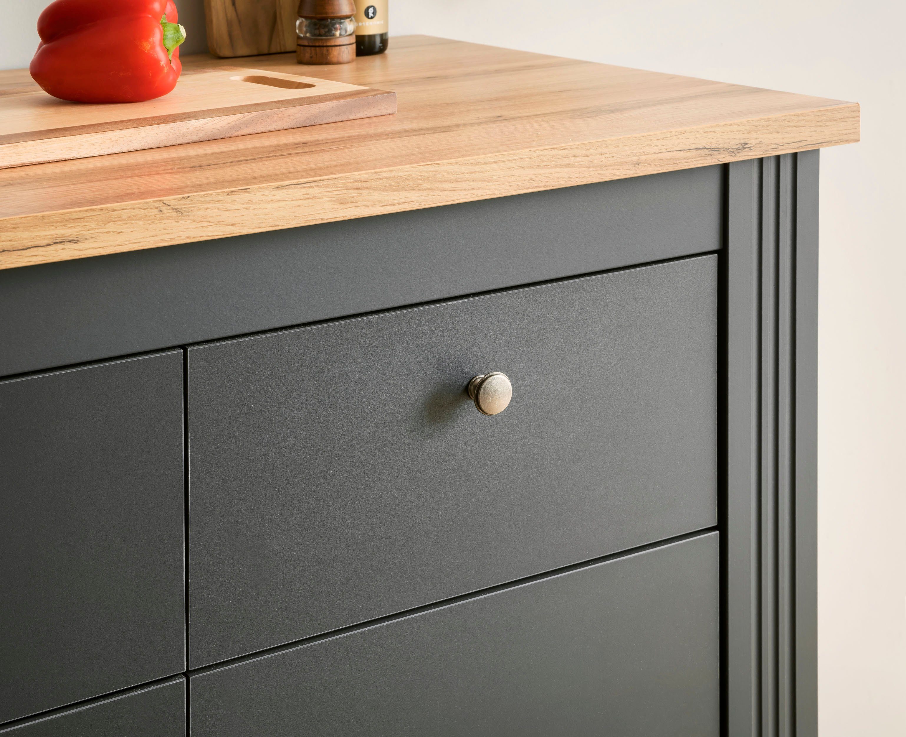 Kochstation Onderkast KS-Westminster in romantische landelijke stijl, breedte 100 cm, exclusief by otto