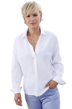 casual looks blouse zonder sluiting wit