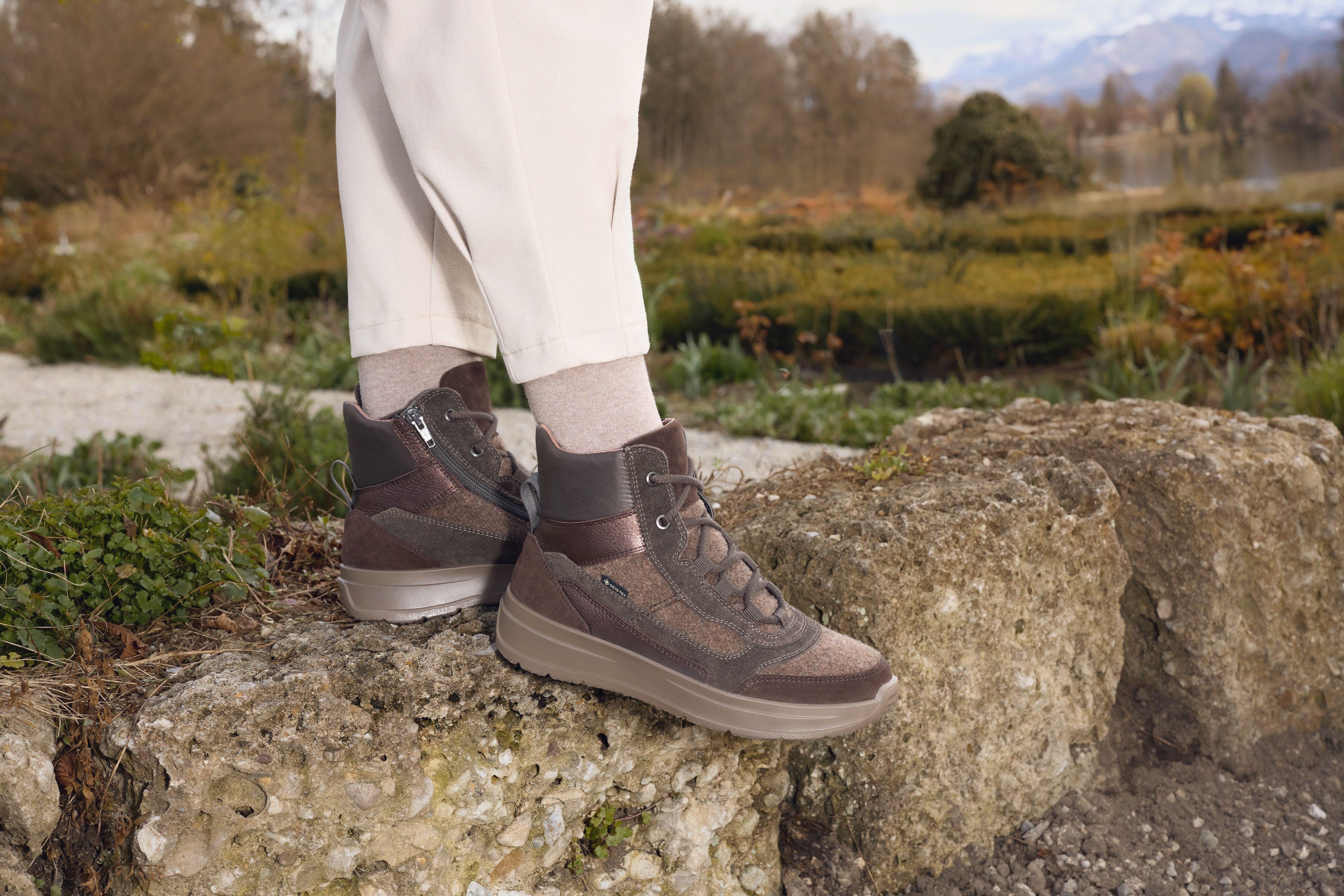 Legero Sneakers Sprinter trekkingschoen, veterschoen met waterafstotende gore tex-membraan
