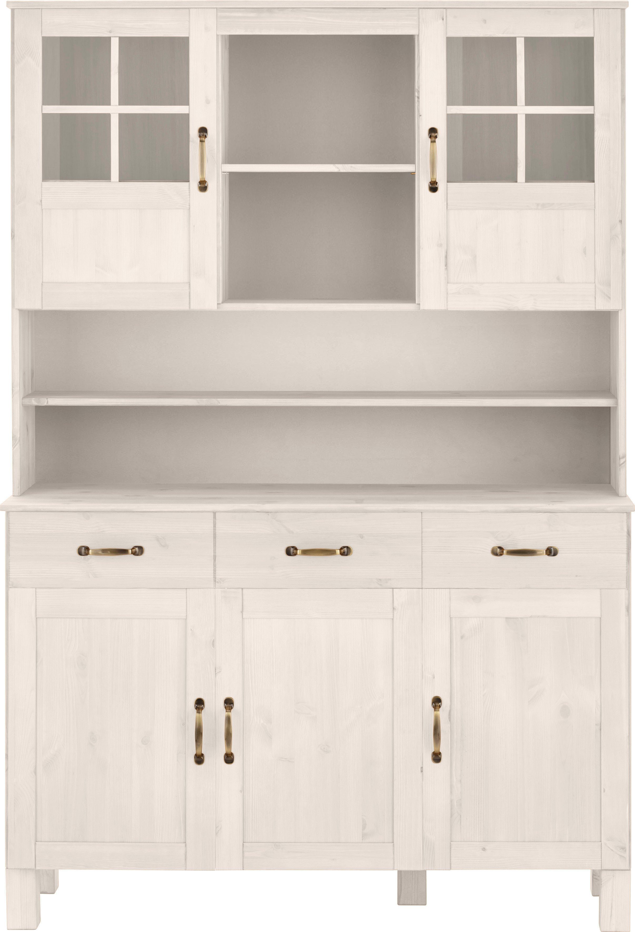 Home affaire Keukenbuffet Alby Breedte 125 cm, 2 glasdeuren, 2 laden