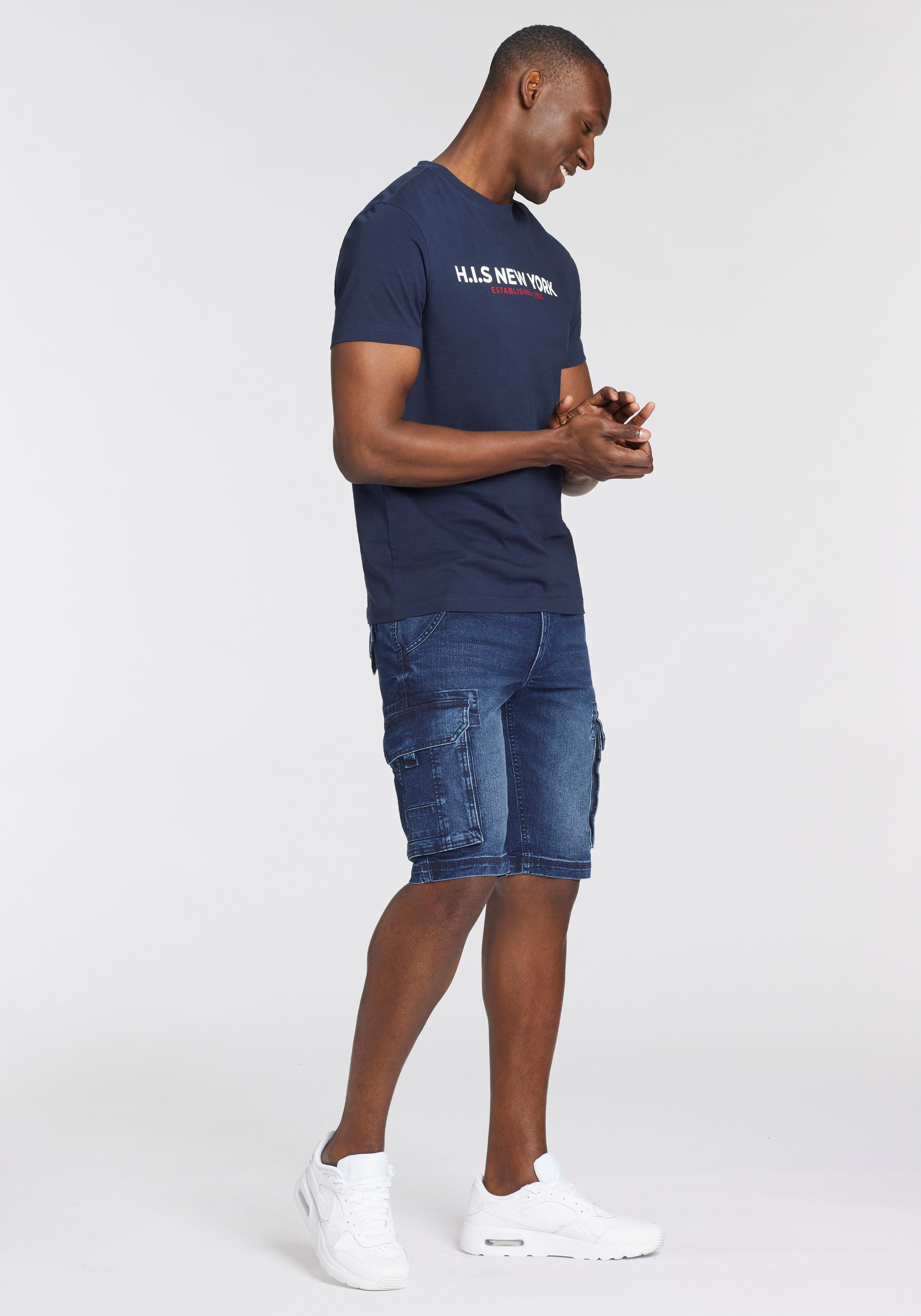 H.I.S T-shirt Met grote frontprint