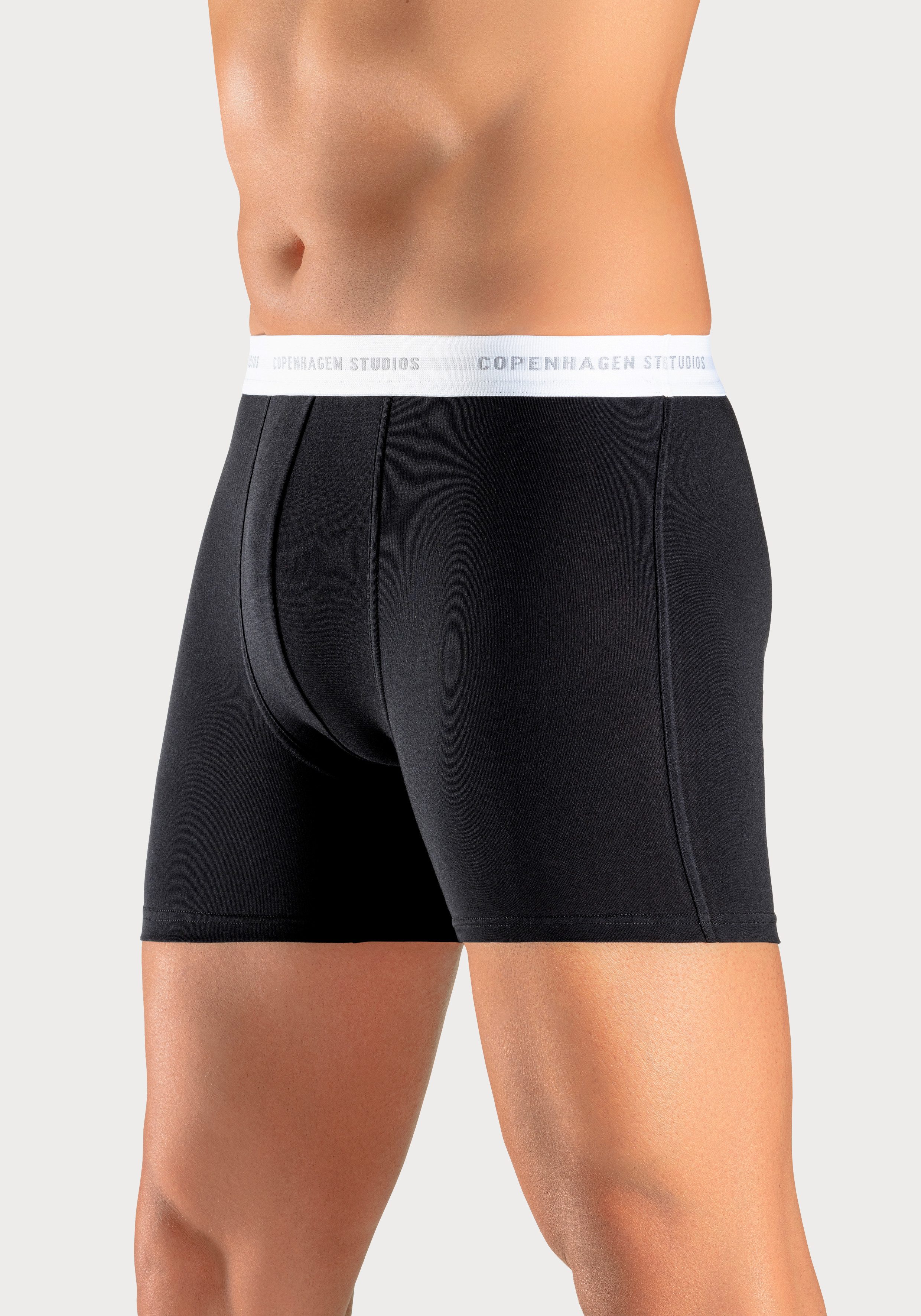 Copenhagen Studios Lange boxershort Boxershorts voor heren met langere pijpen en logo-tailleband (3 stuks)