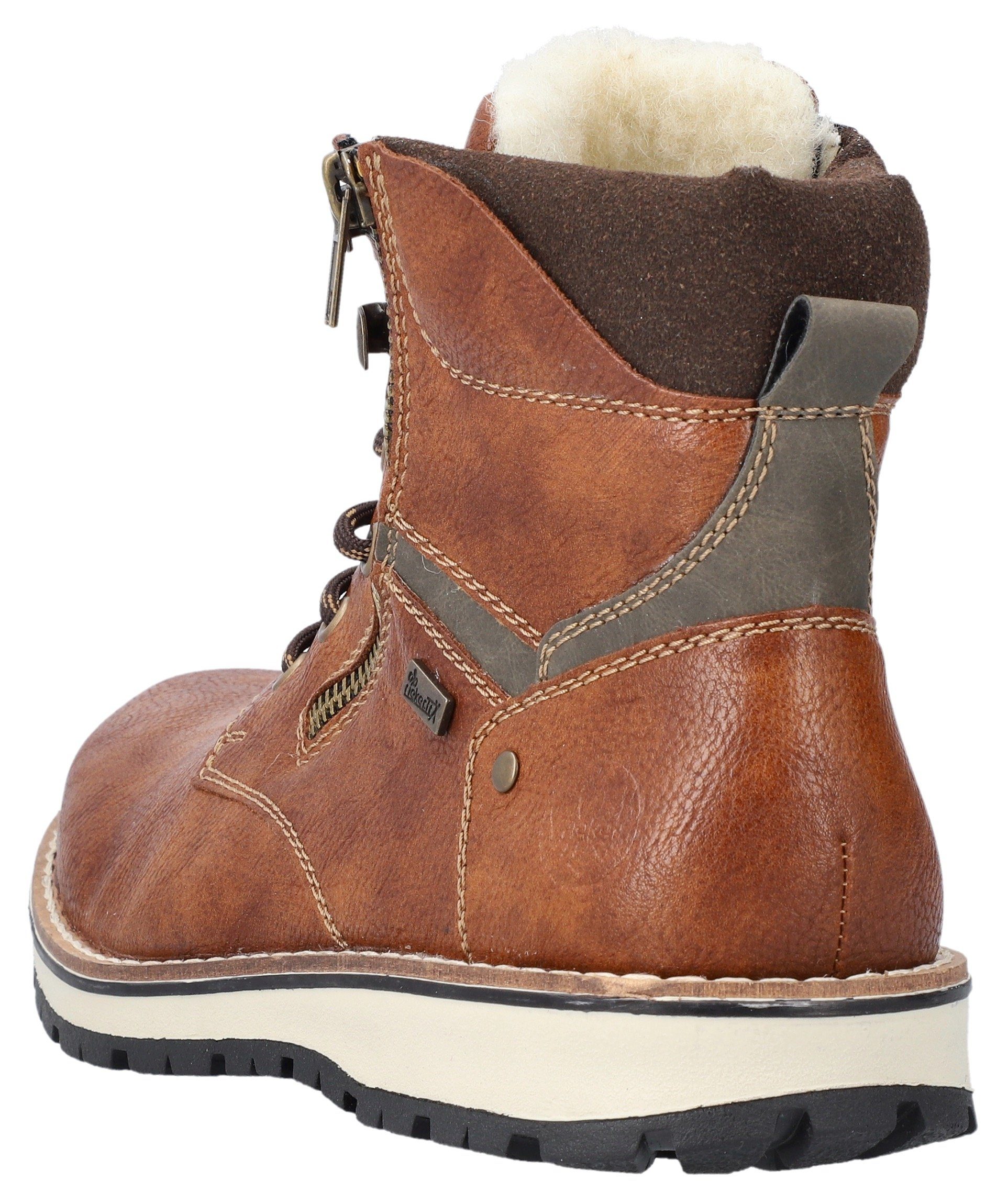 Rieker Winterlaarzen met comfortabele rieker tex-uitrusting, vrijetijdsschoen, veterschoen